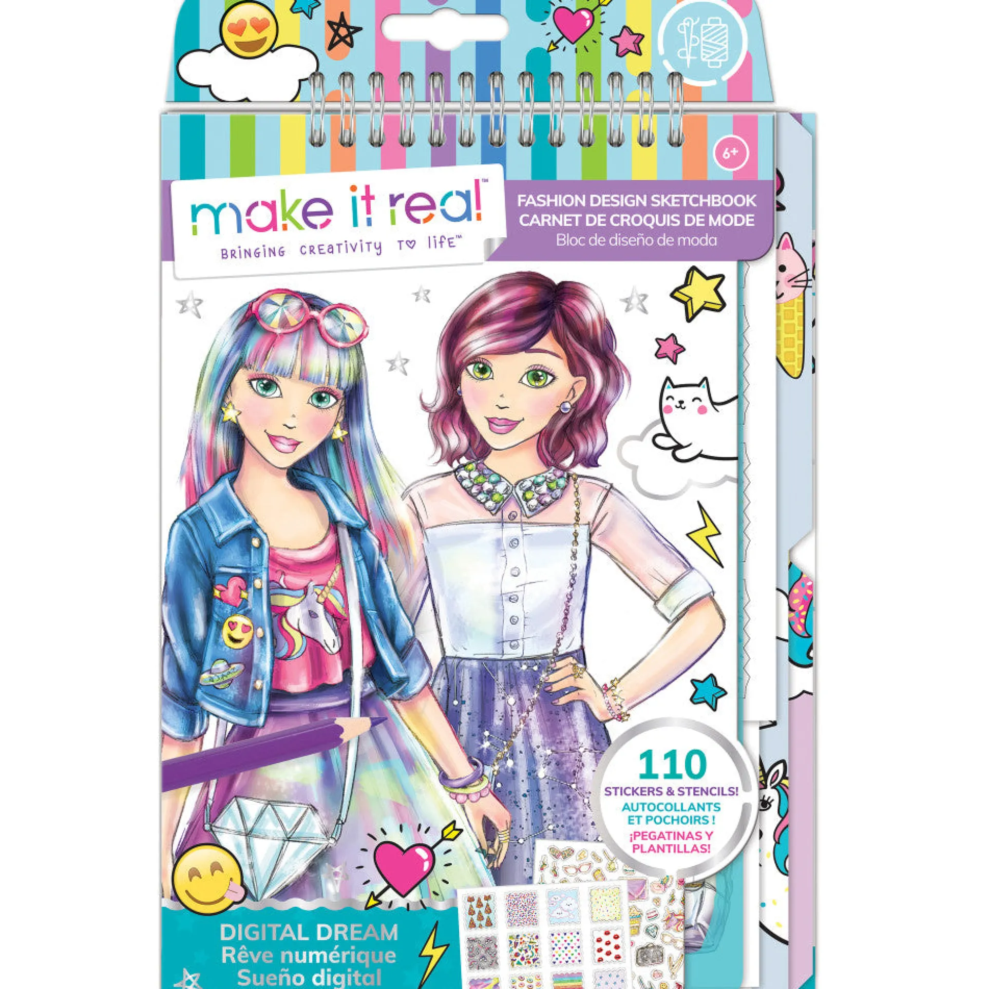 Make It Real Digital Dream Fashion Design Sketchbook Kit