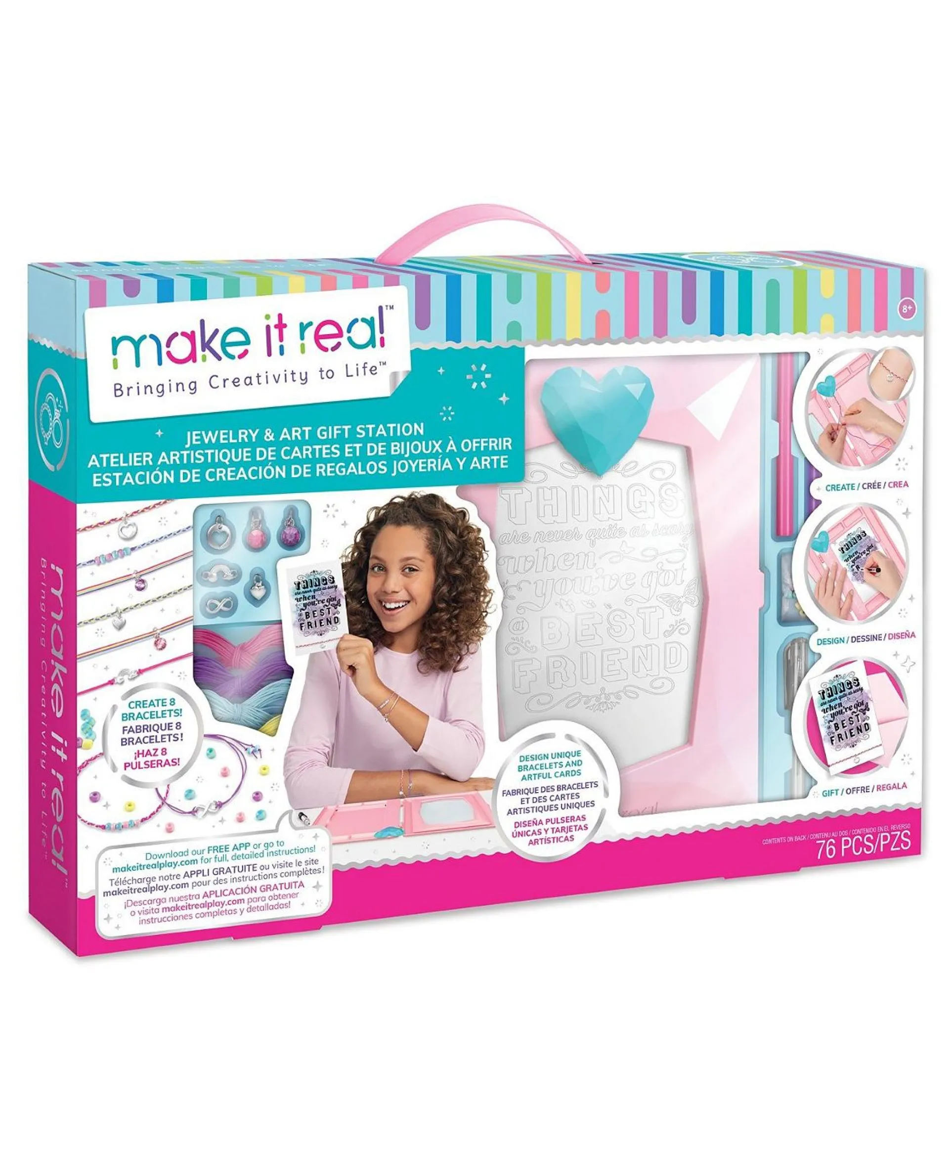 Make It Real DIY Jewelry & Art Gift Station - Creative Craft Kit