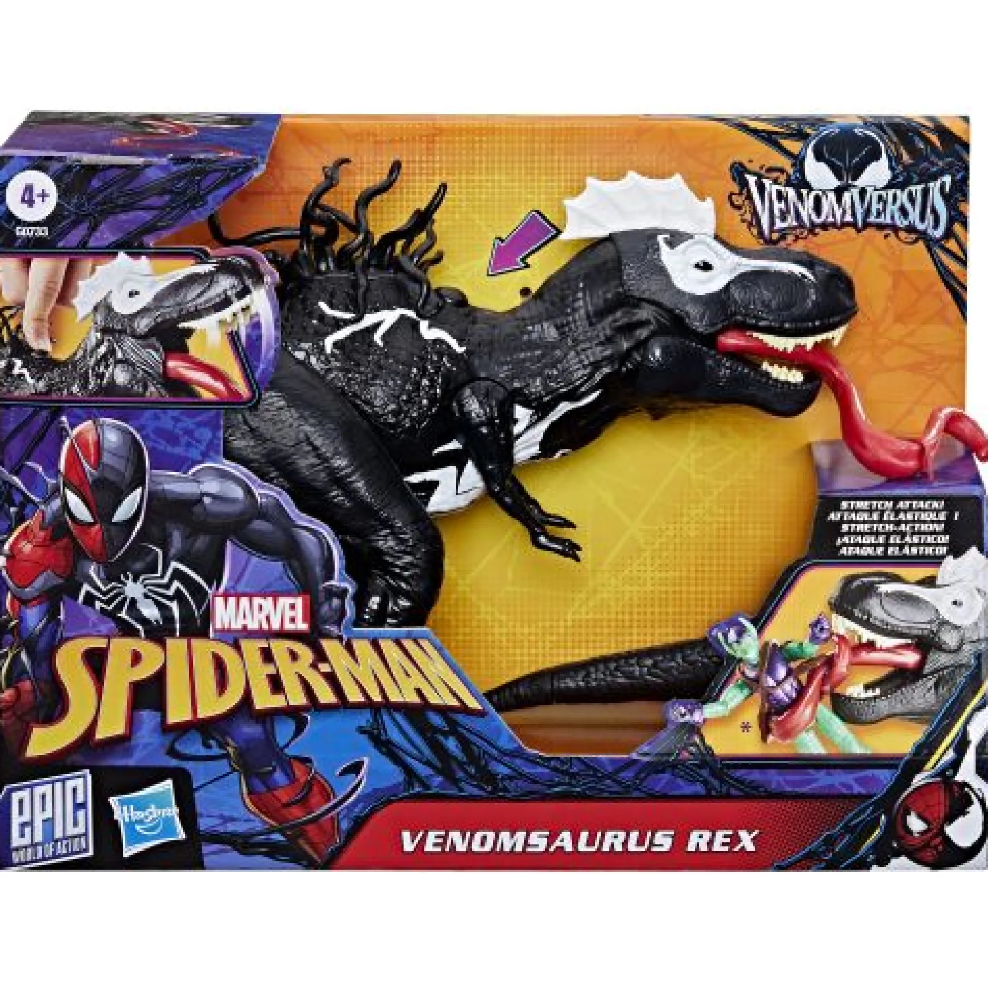 Marvel Epic Action Spiderman Venom Vs Venomsaurus Rex 16-inch Figure