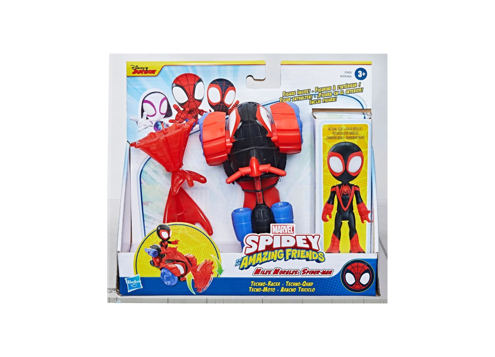 Marvel Spidey and His Amazing Friends Miles Morales Spider-Man Techno Racer Set