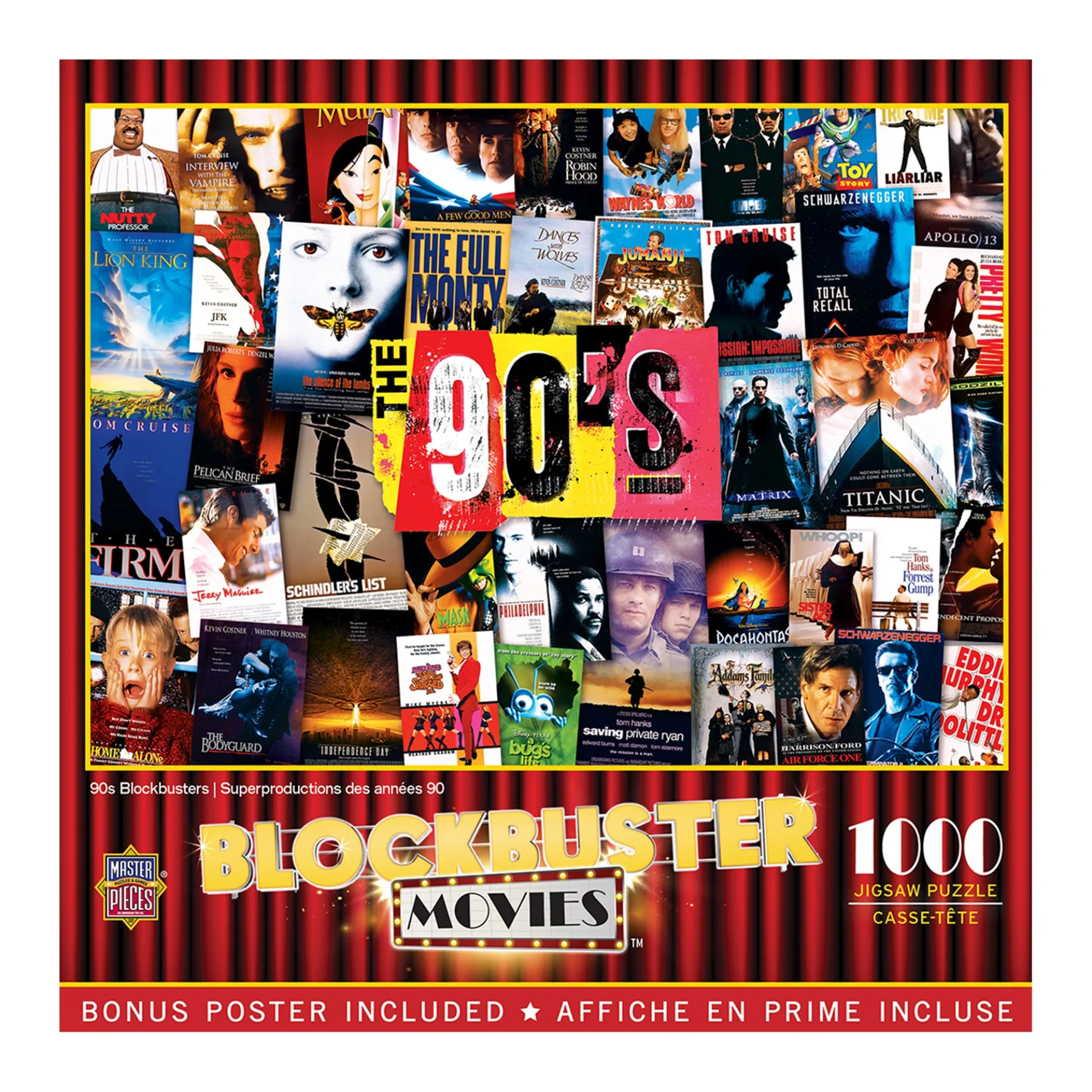 MasterPieces 90s Blockbusters Jigsaw Puzzle - 1000 pc