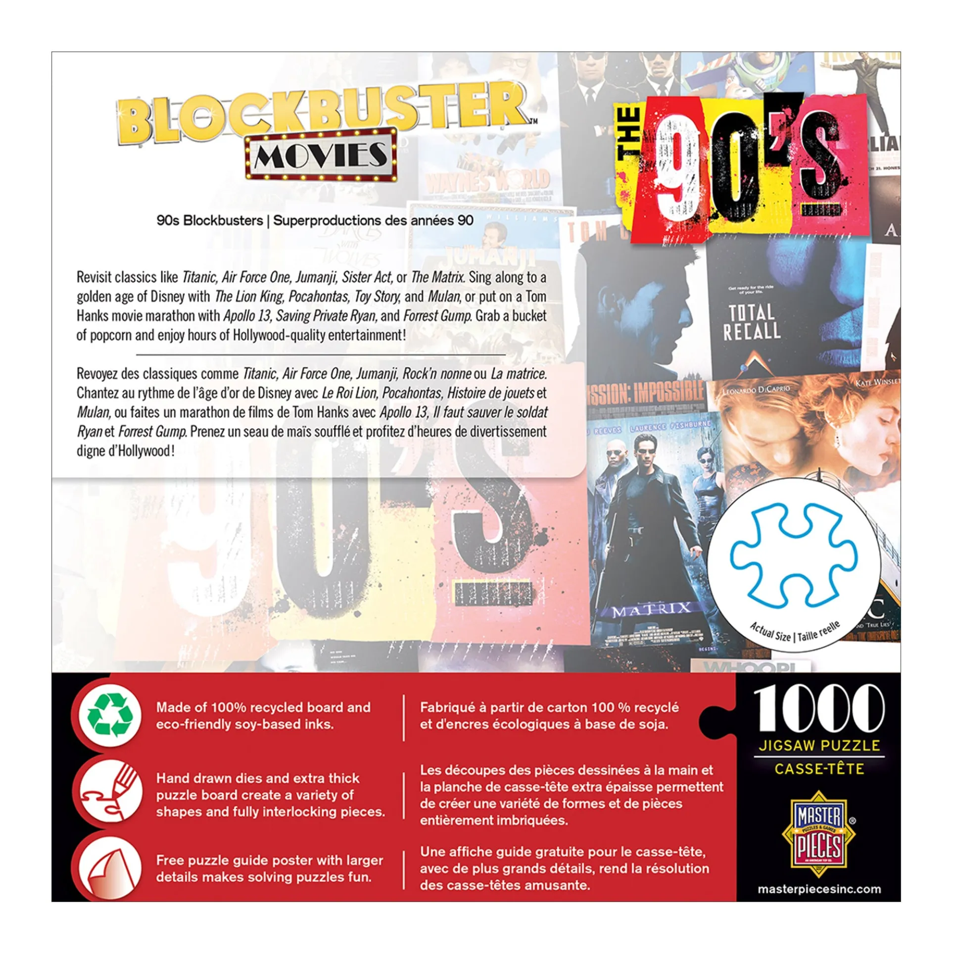 MasterPieces 90s Blockbusters Jigsaw Puzzle - 1000 pc