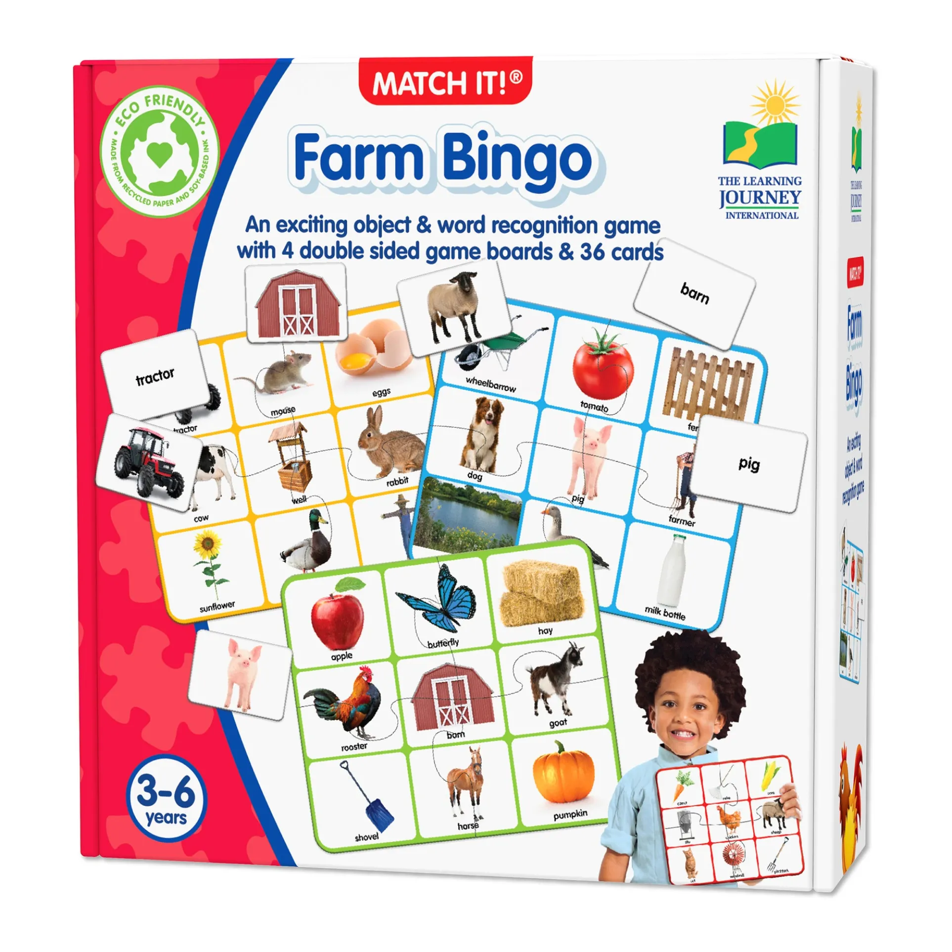 Match It! Farm Bingo Educational Board Game
