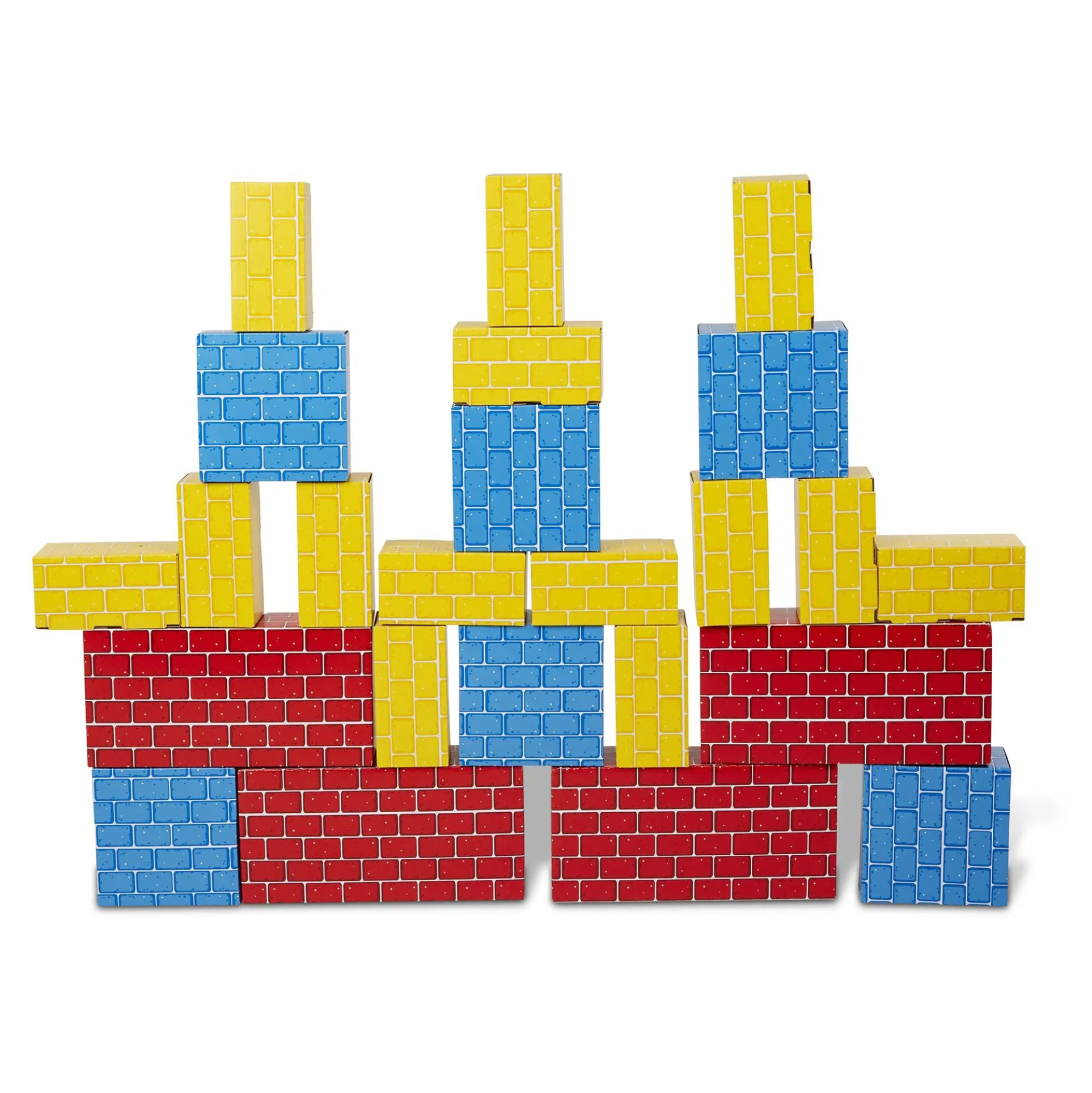 Melissa & Doug Jumbo Cardboard Building Blocks, 24-Piece Colorful Set