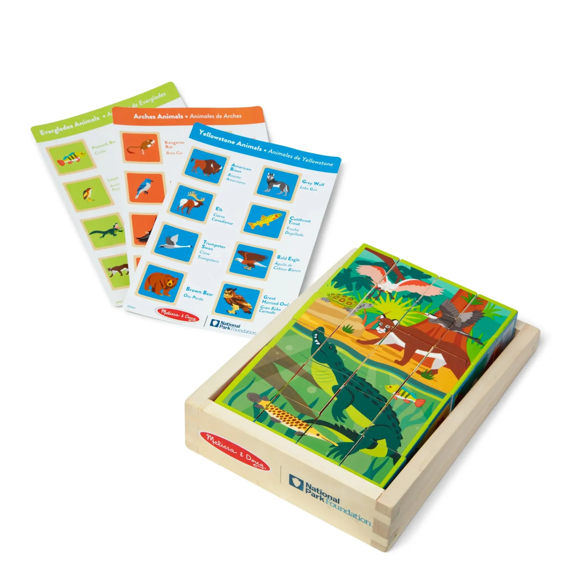 Melissa & Doug National Parks 24 pc Wooden Cube Puzzle