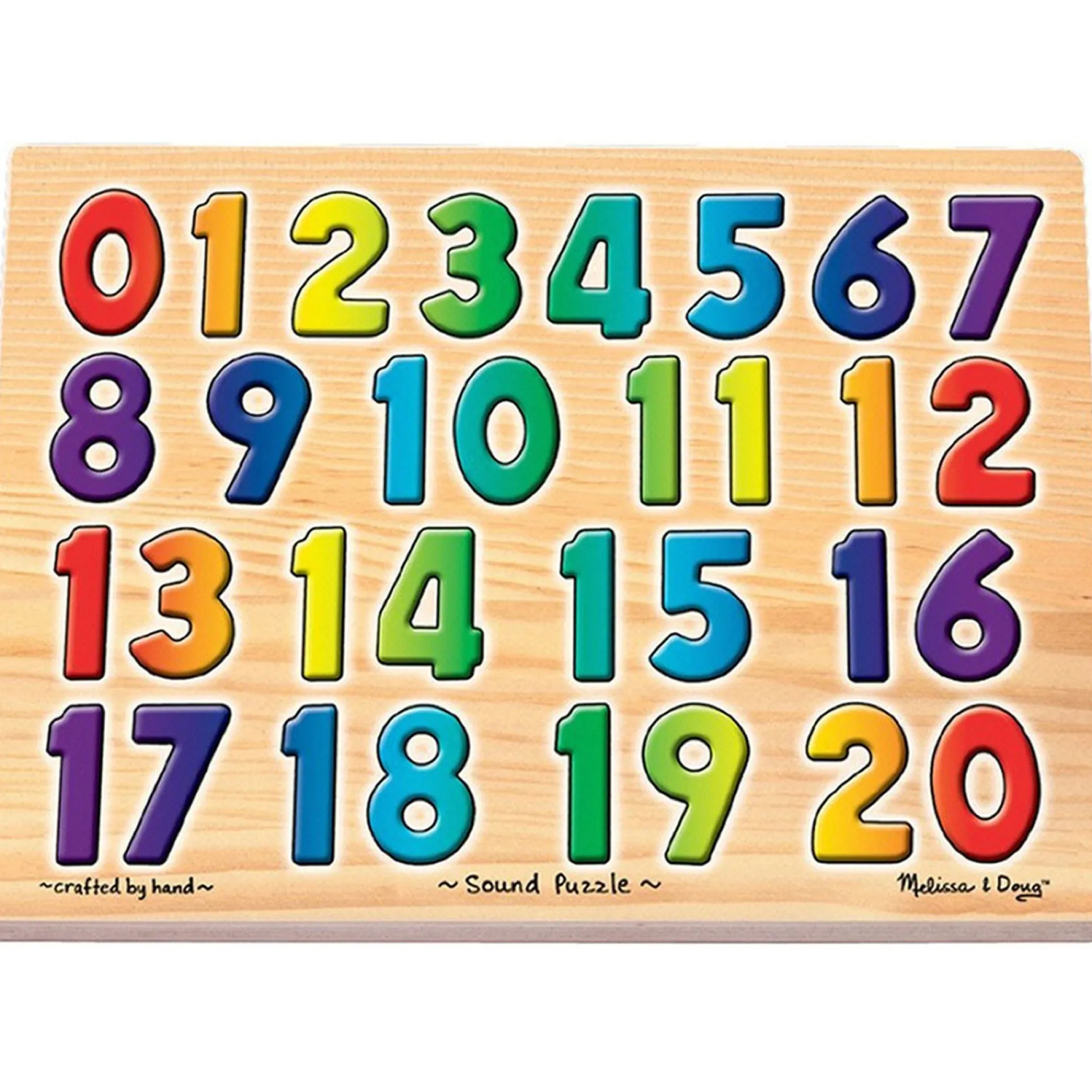 Melissa & Doug Numbers Sound Puzzle - Interactive Counting Toy - 21 Pieces