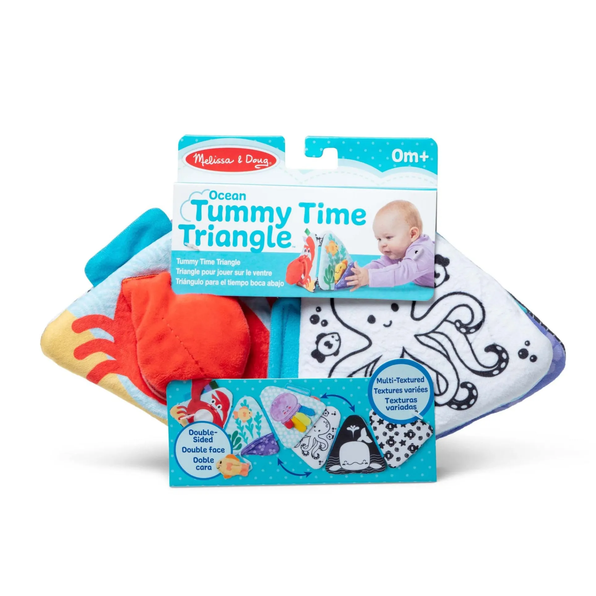Melissa & Doug Ocean Tummy Time Triangle – Engaging Infant Playmat