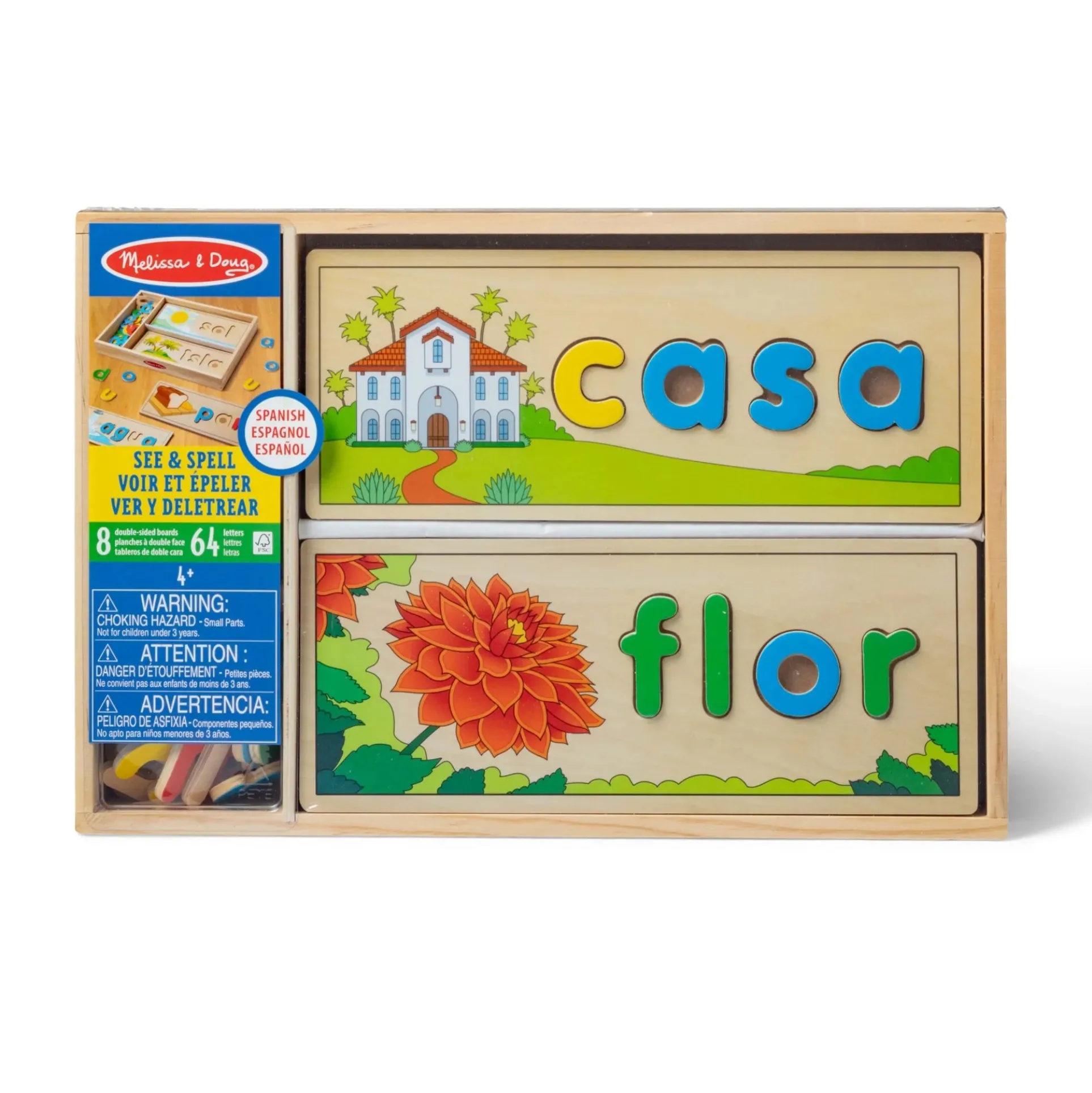 Melissa & Doug Spanish See & Spell Learning Puzzle Set
