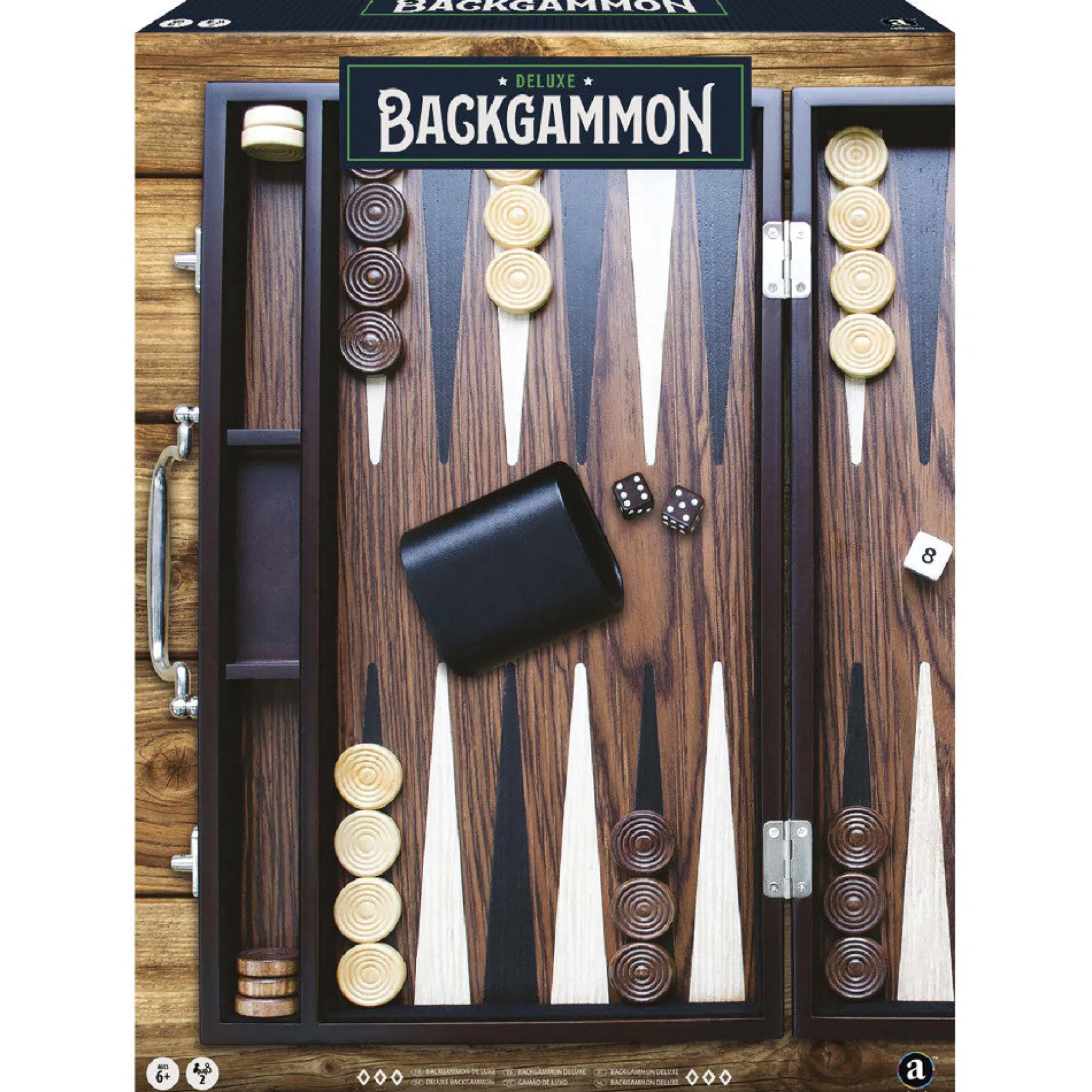Merchant Ambassador Craftsman Deluxe Wood Backgammon Set