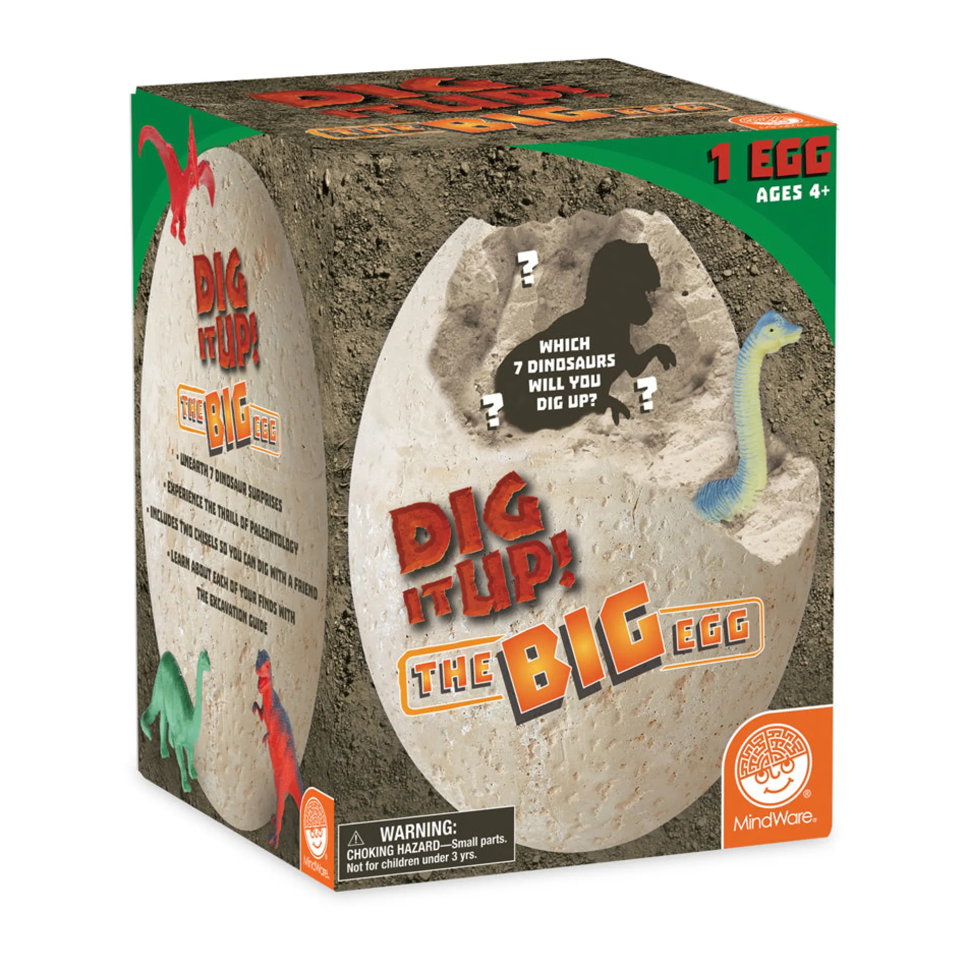 MindWare Dig It Up! - The Big Egg Dinosaur Excavation Kit