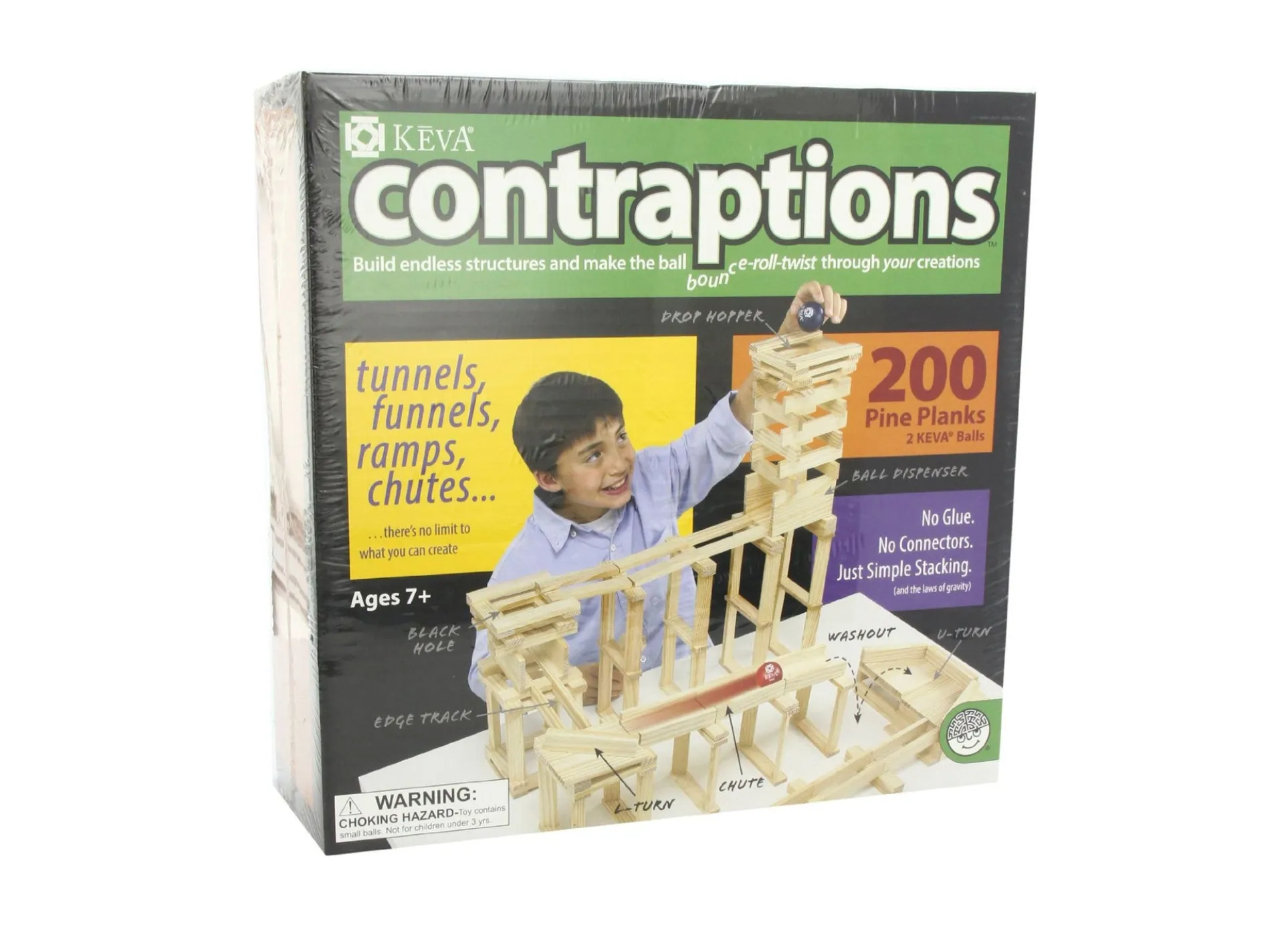 MindWare KEVA Contraptions 200-Piece Plank Building Set