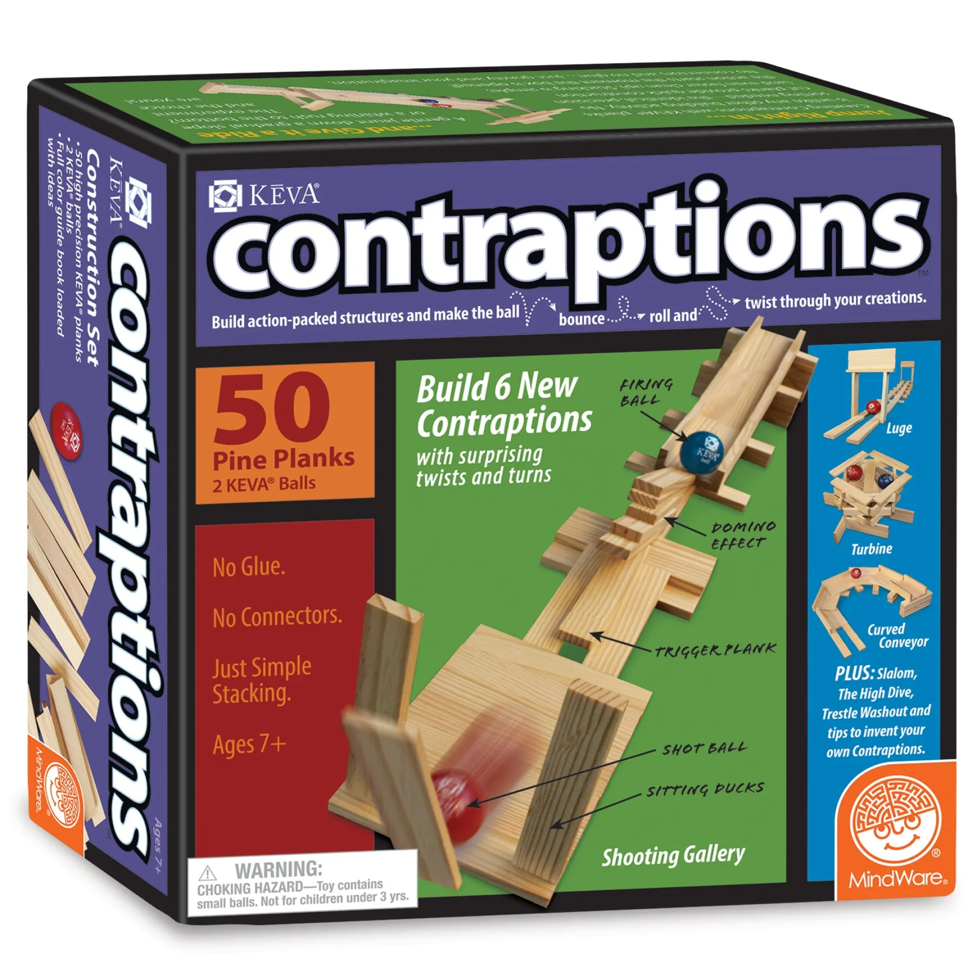 MindWare KEVA Contraptions 50-Piece Plank Building Set - Educational Toy