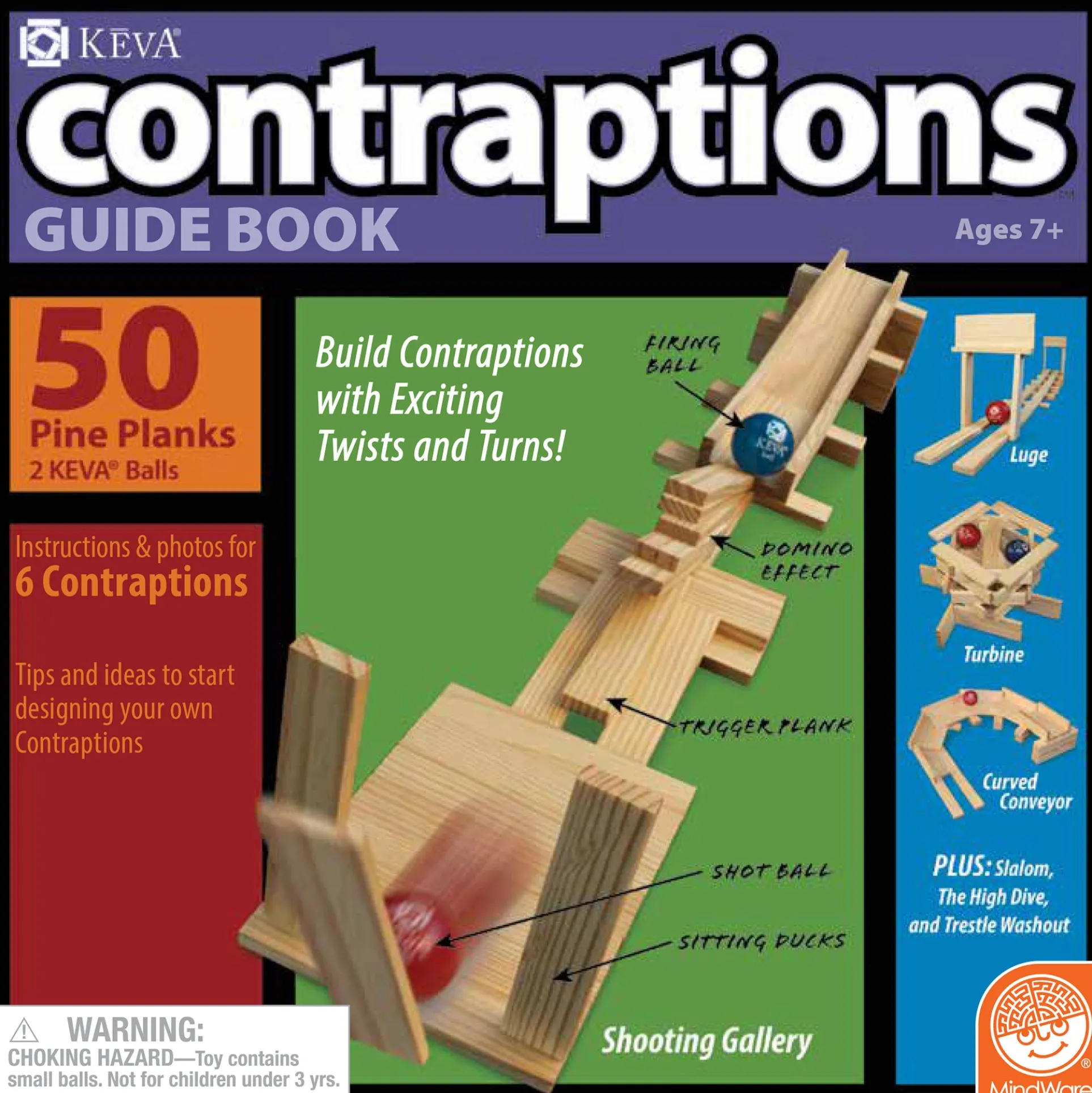 MindWare KEVA Contraptions 50-Piece Plank Building Set - Educational Toy