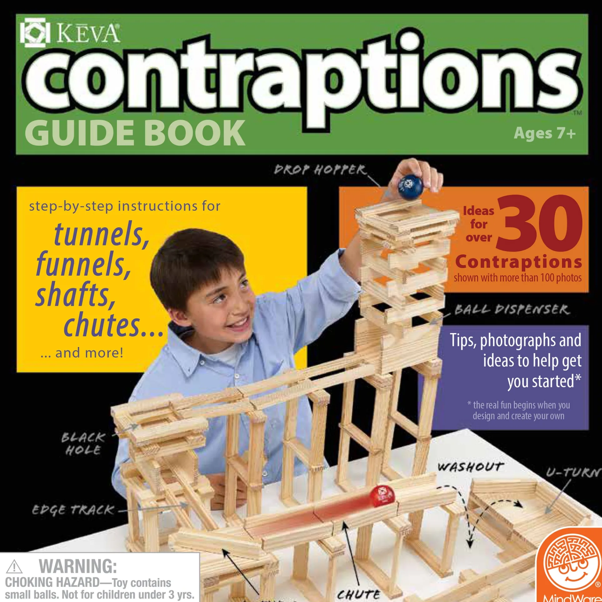 MindWare KEVA Contraptions 200-Piece Plank Set - STEM Building Toy