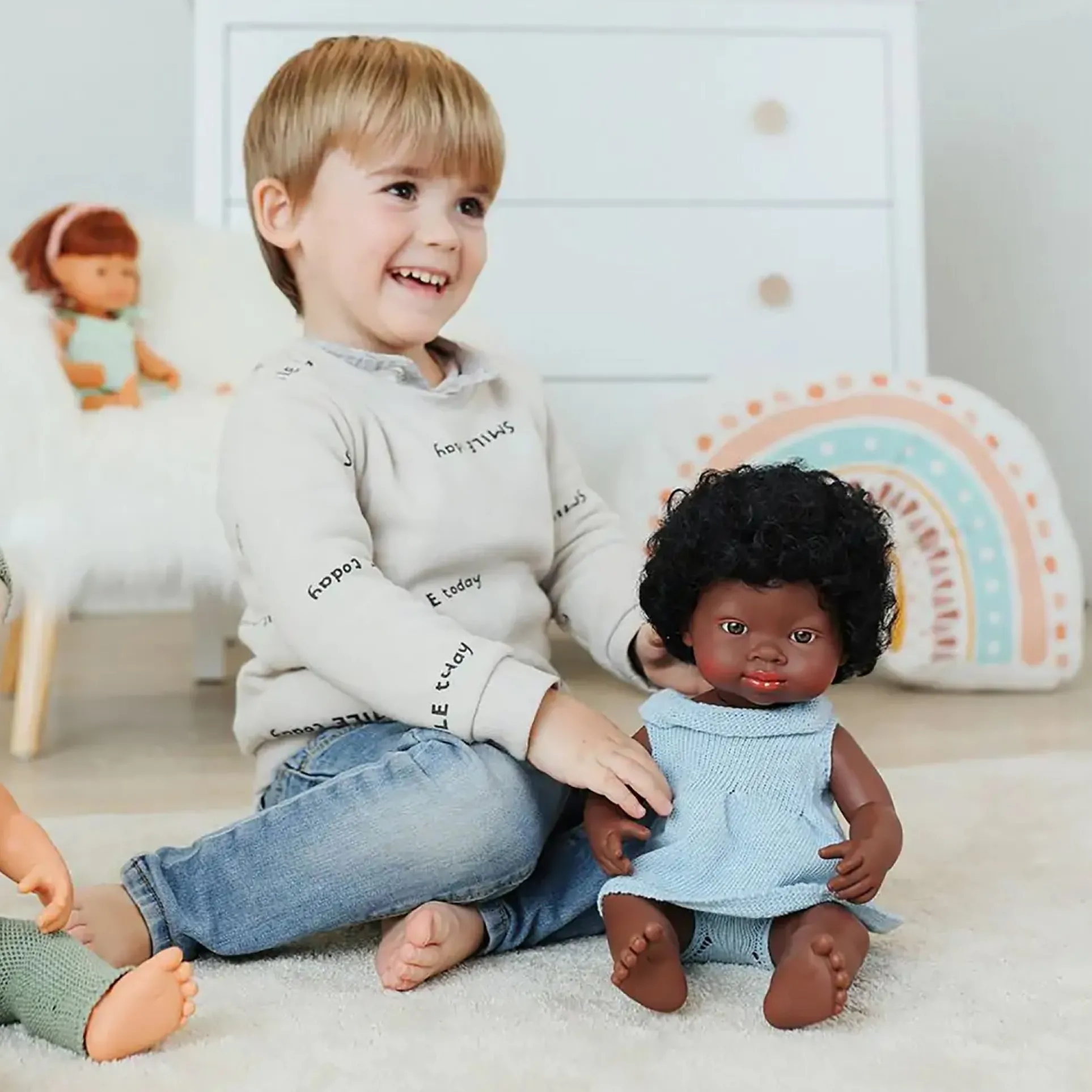 Miniland 15" Doll Knitted Dress & Headband Outfit Set