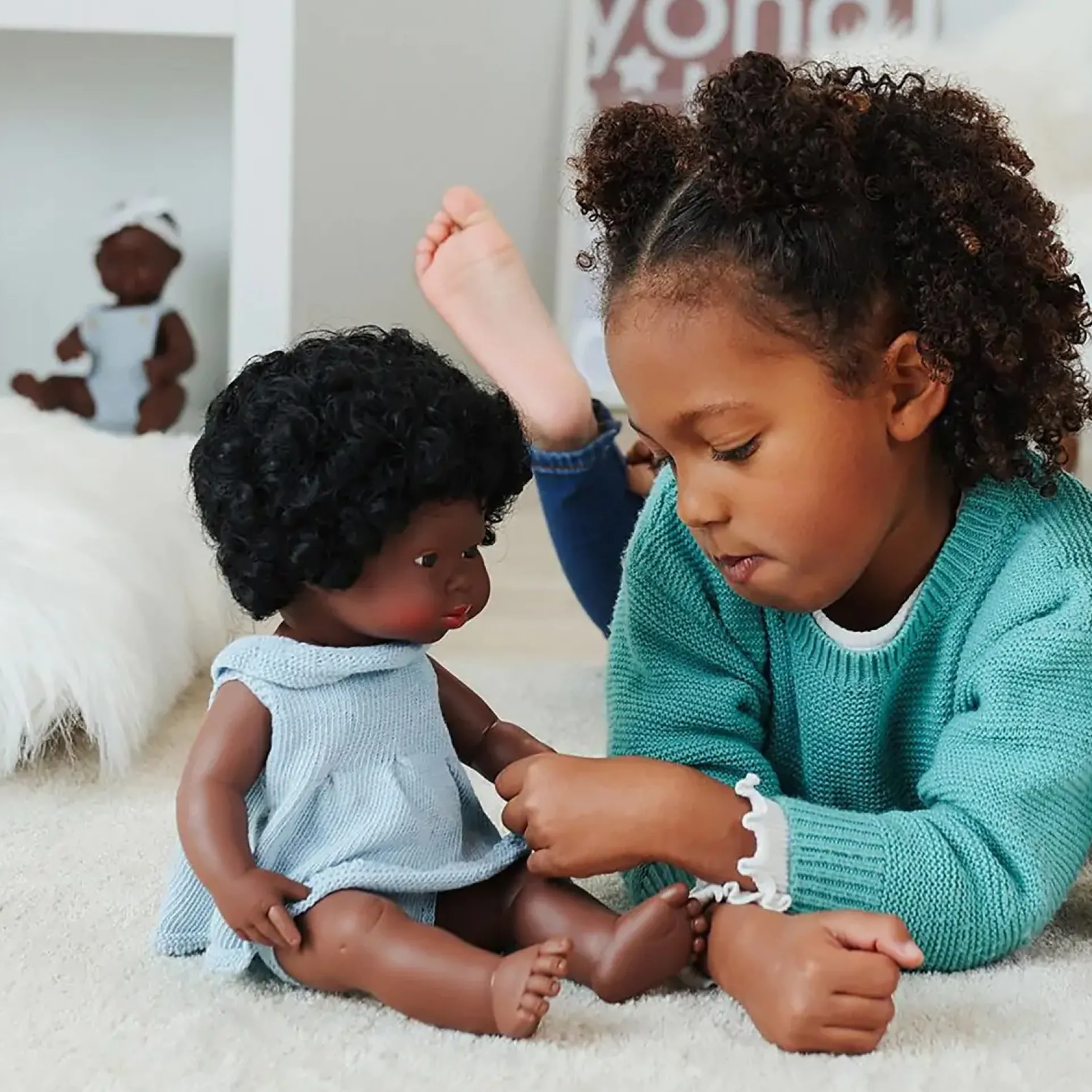 Miniland 15" Doll Knitted Dress & Headband Outfit Set