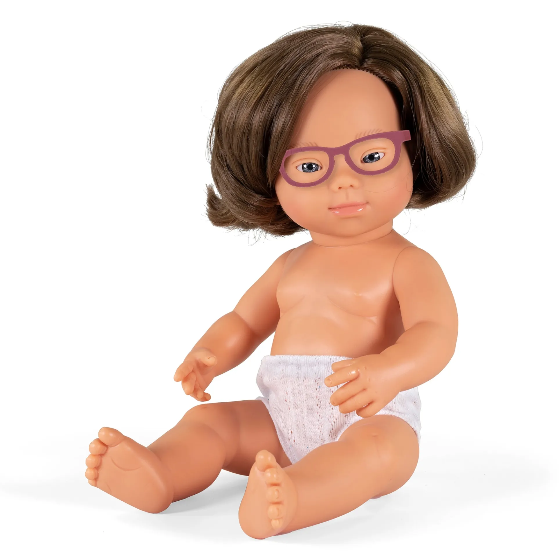 Miniland 15 inch Doll with Glasses - Inclusive Playmate
