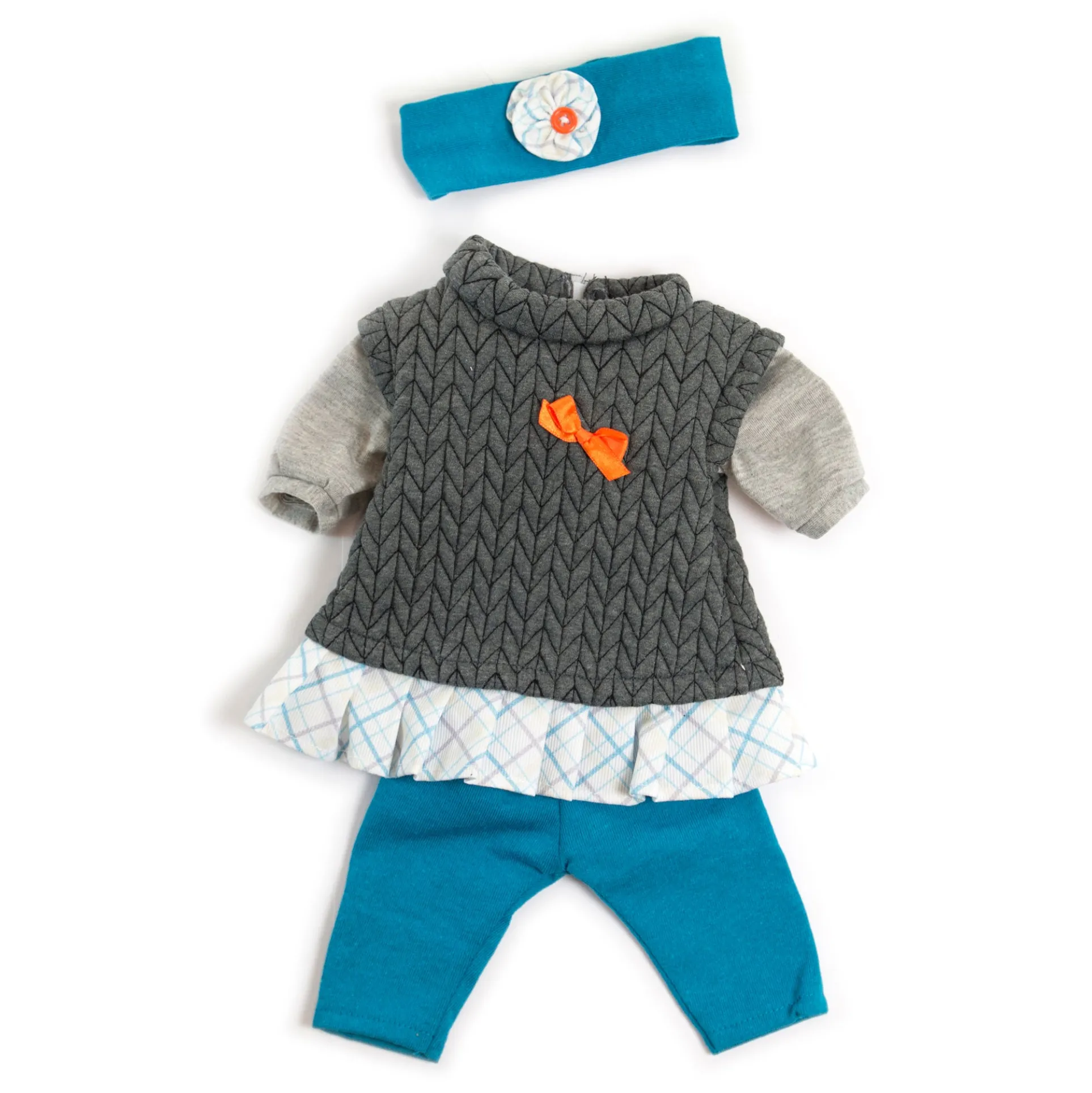 Miniland Autumn/Spring Outfit for 15-Inch Girl Dolls - Includes Accessories