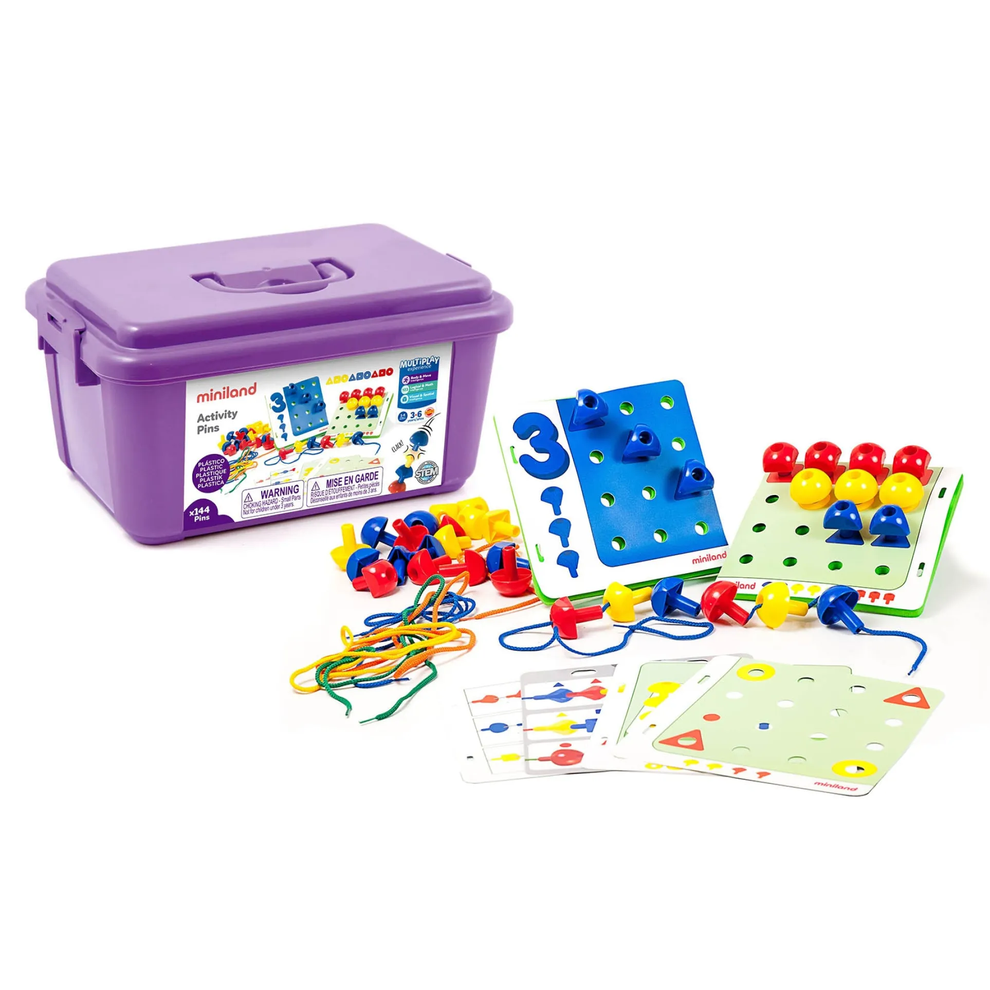 Miniland Educational Peg Activity Stacking Set - Basic Math Skills Enhancer