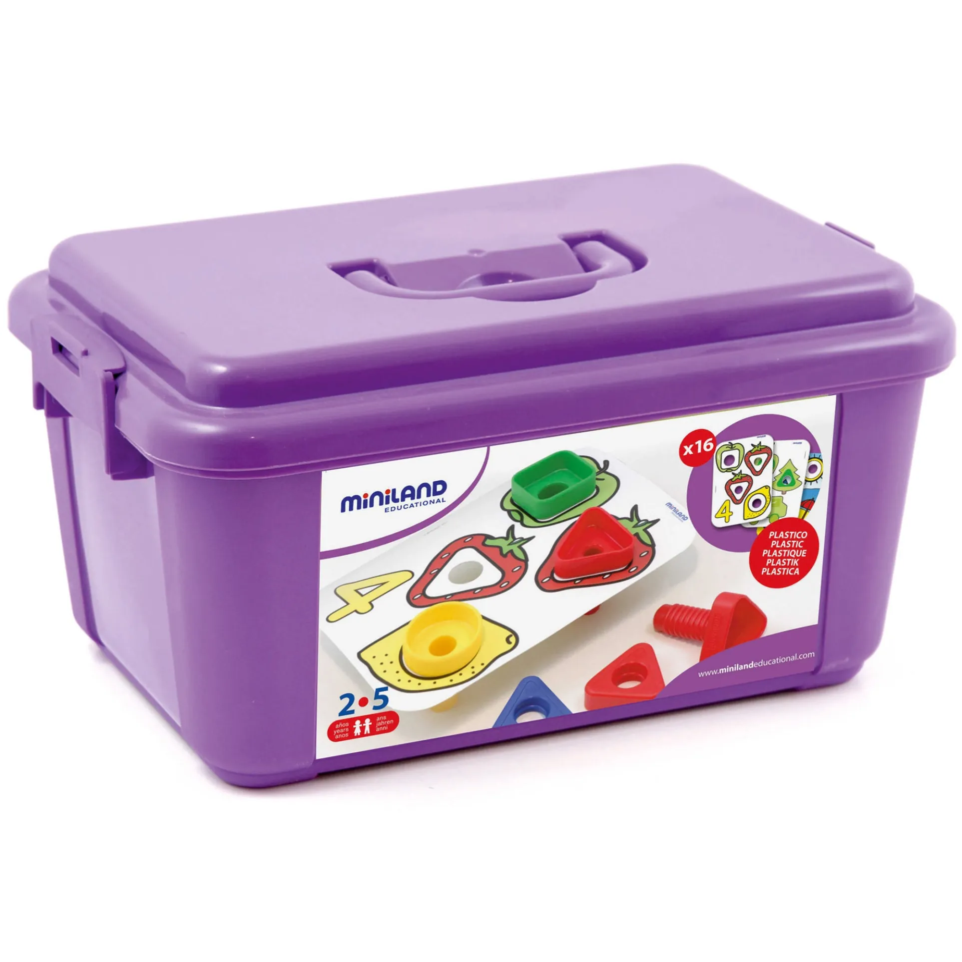 Miniland Educational Nuts & Bolts Activity Set - Colorful Learning Toy - 88 Pieces