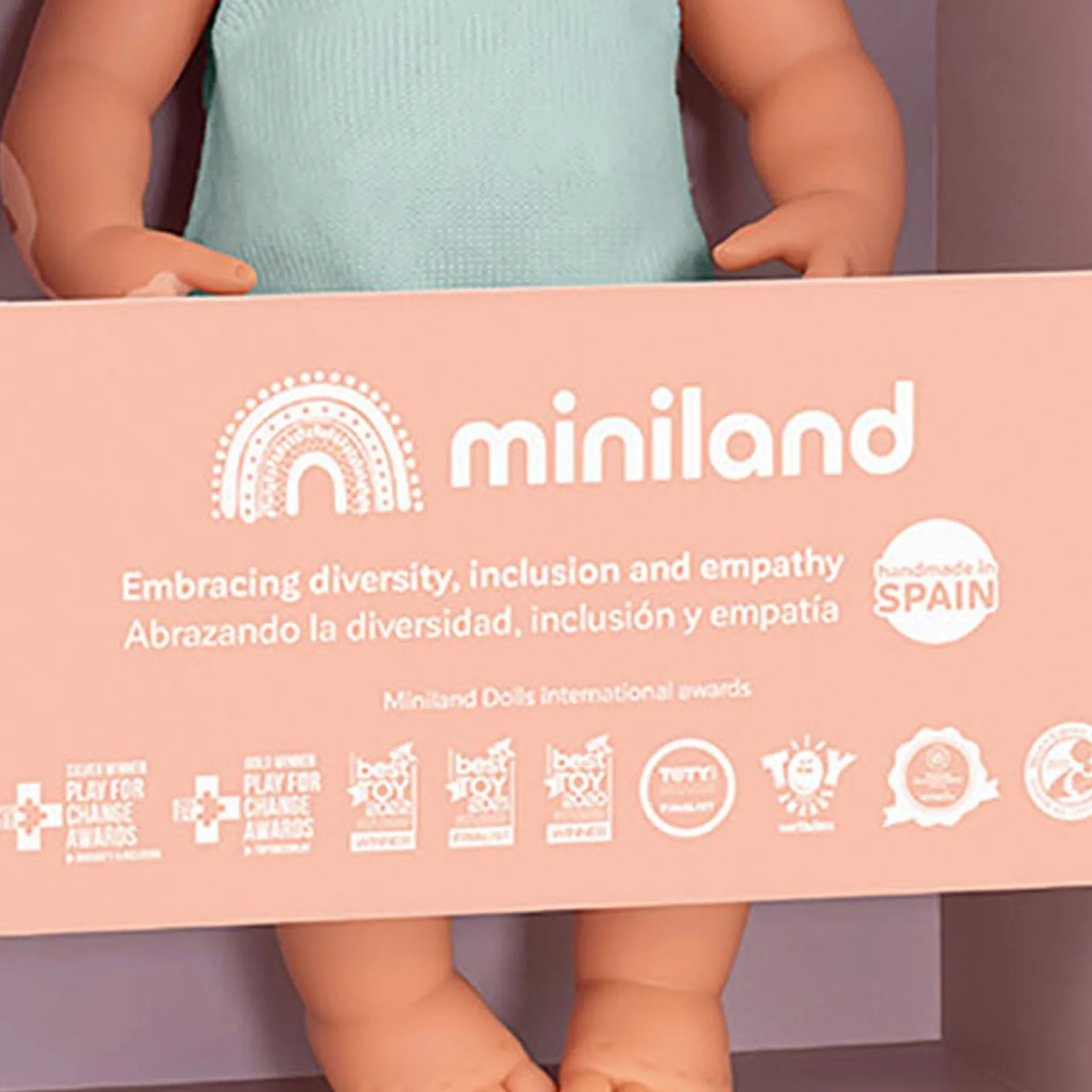 Miniland 15-inch Baby Doll with Vitiligo - Golden Locks