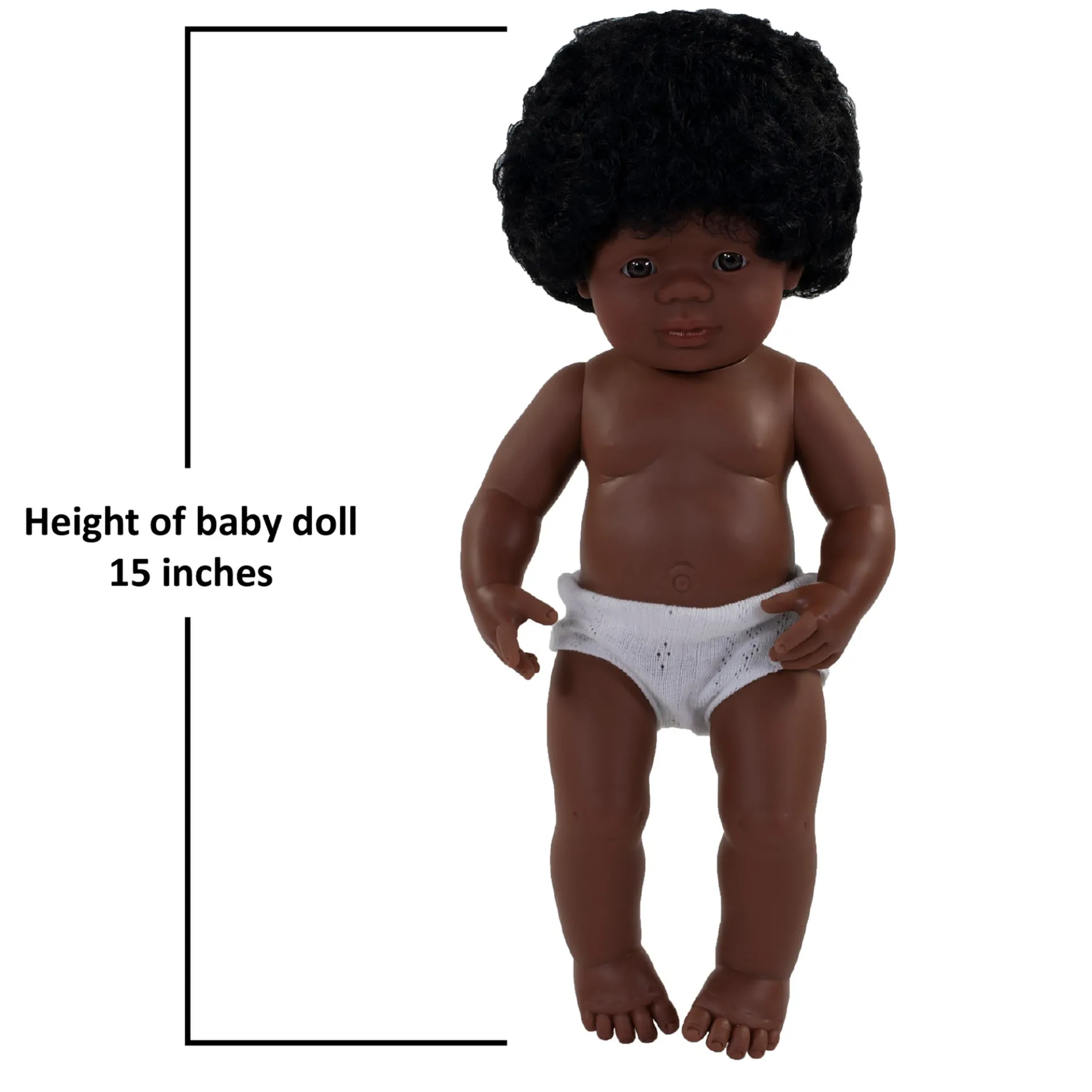 Miniland 15-inch Playful Pals Baby Doll - Dark Hair