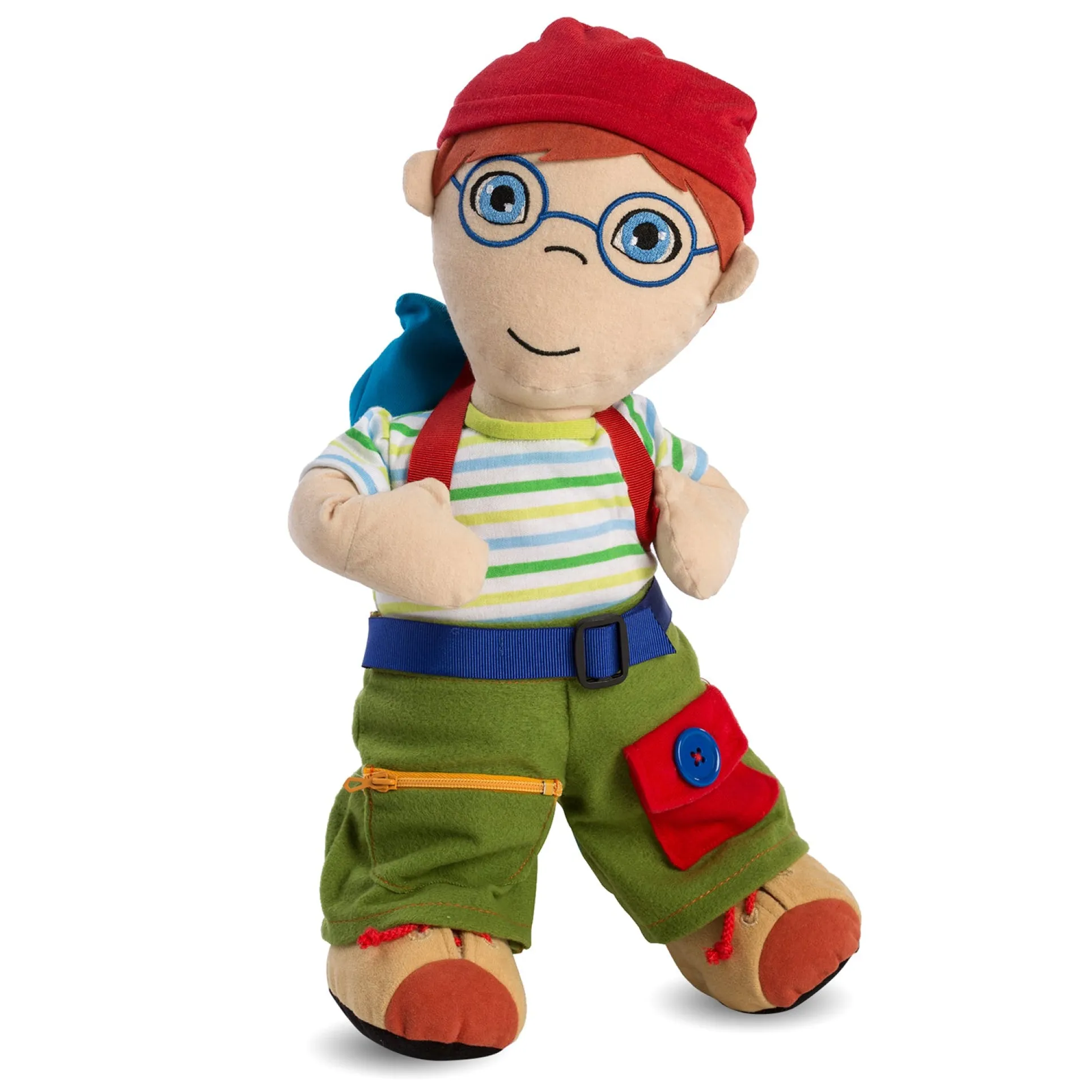 Miniland Multicultural Fastening Doll - Caucasian Boy - Interactive Learning Toy