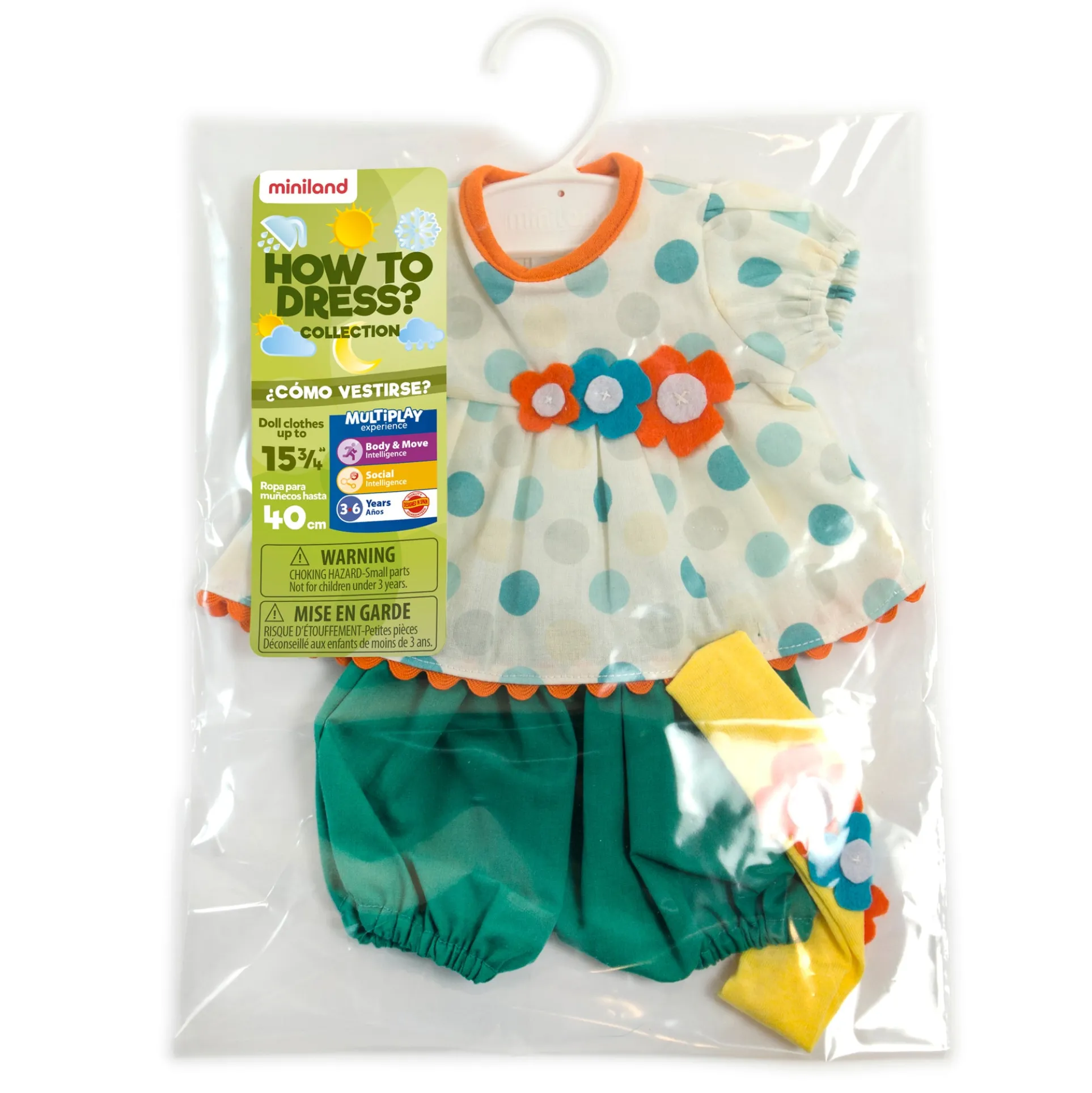 Miniland Warm Weather Girl Doll Outfit with Headband