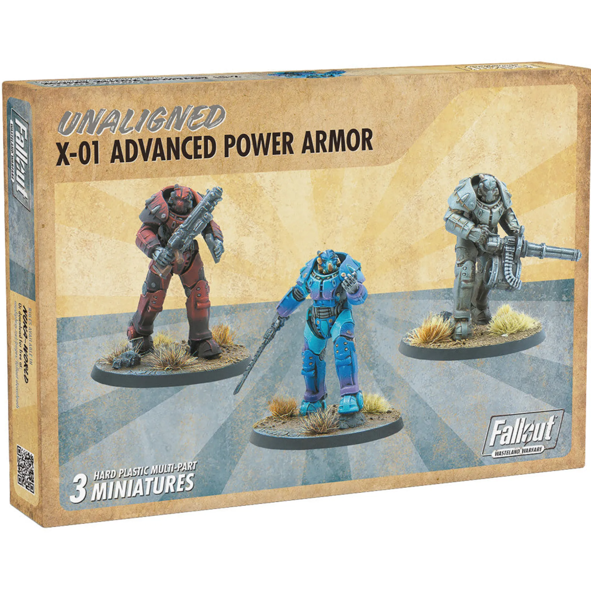 Modiphius Entertainment Fallout: Wasteland Warfare 32mm X-01 Power Armor Mini Figures