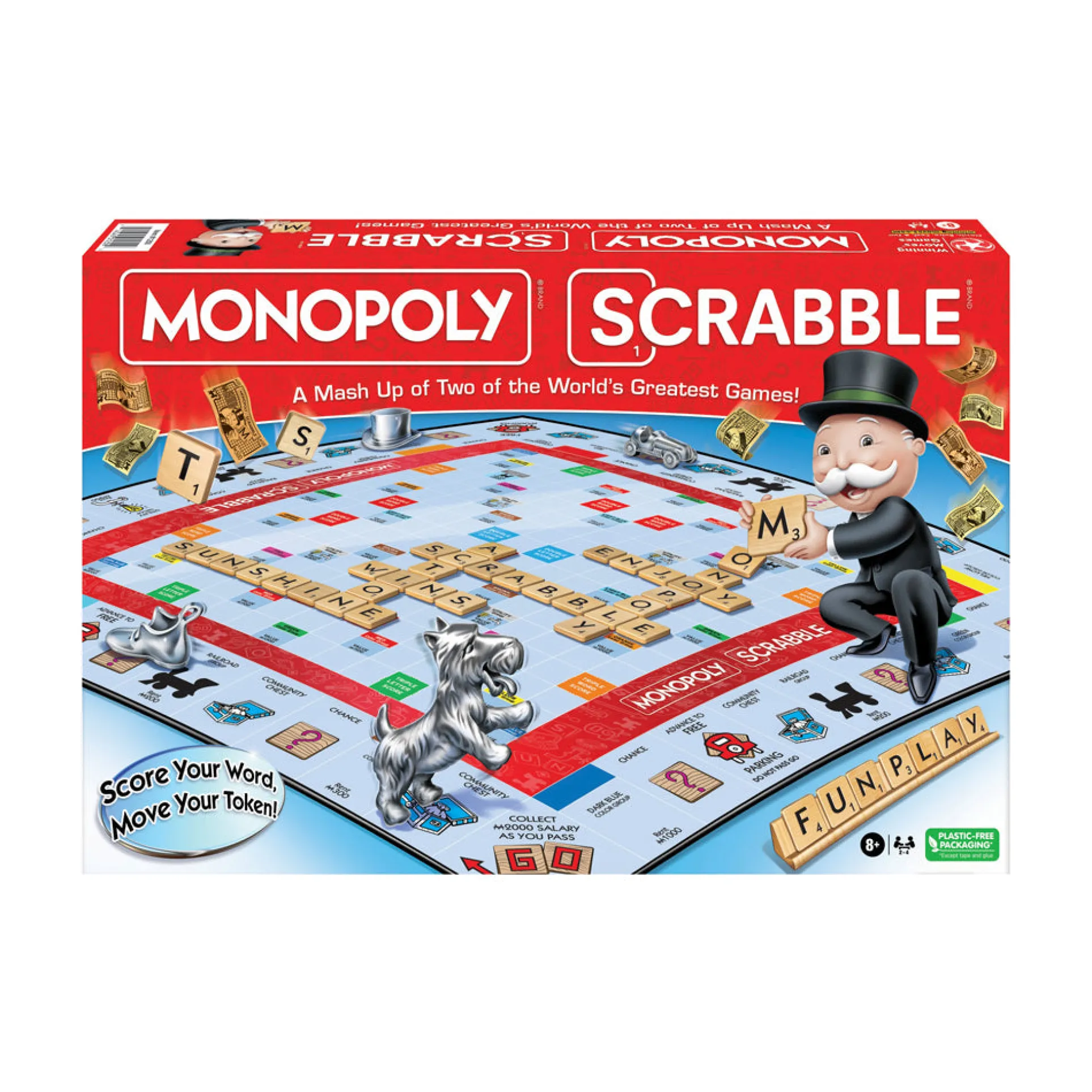 Monopoly Scrabble Hybrid Board Game by Winning Moves