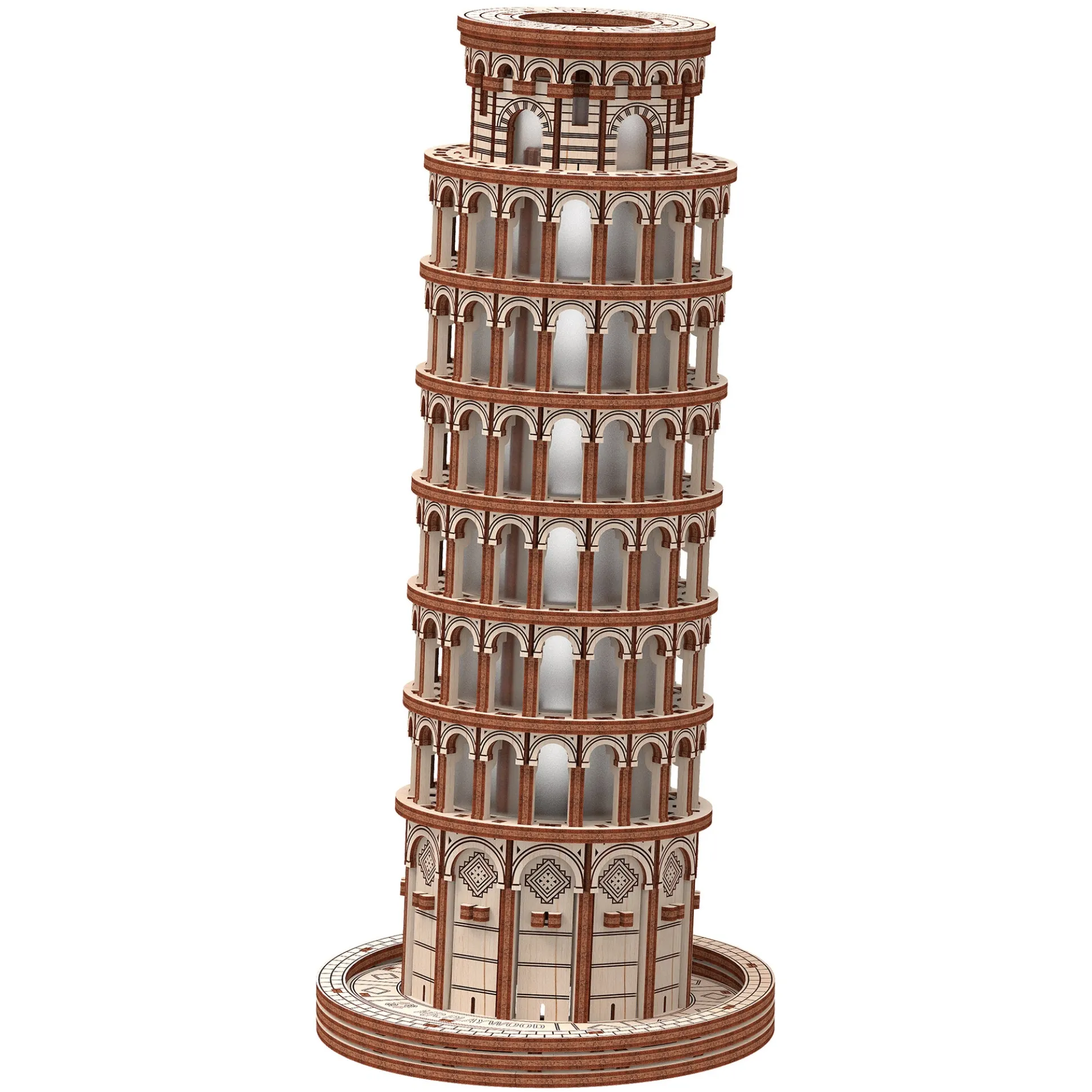 Mr.PLAYWOOD Leaning Tower of Pisa 3D Wooden STEM Puzzle Model