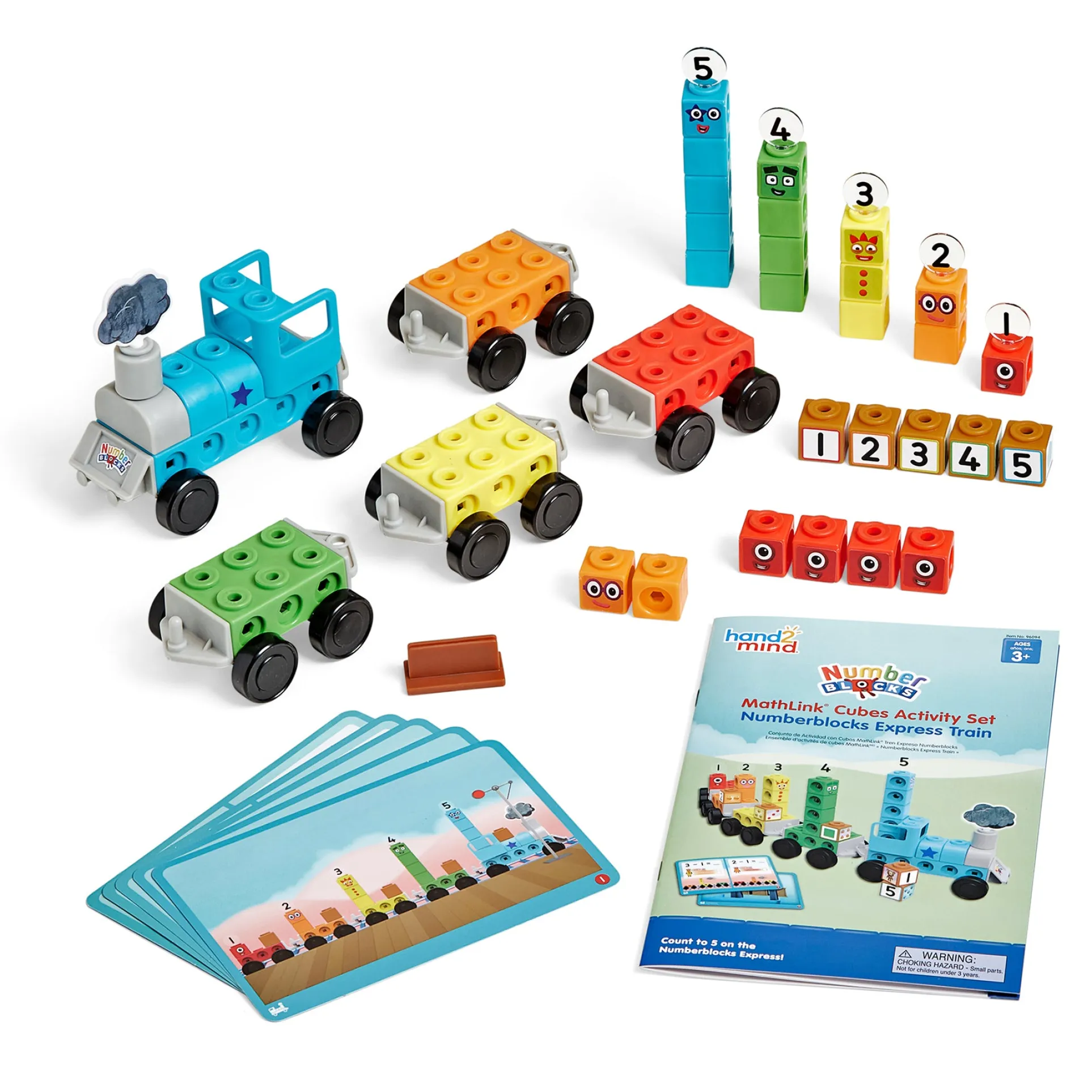 Hand2Mind Numberblocks MathLink Cubes Express Train Activity Set