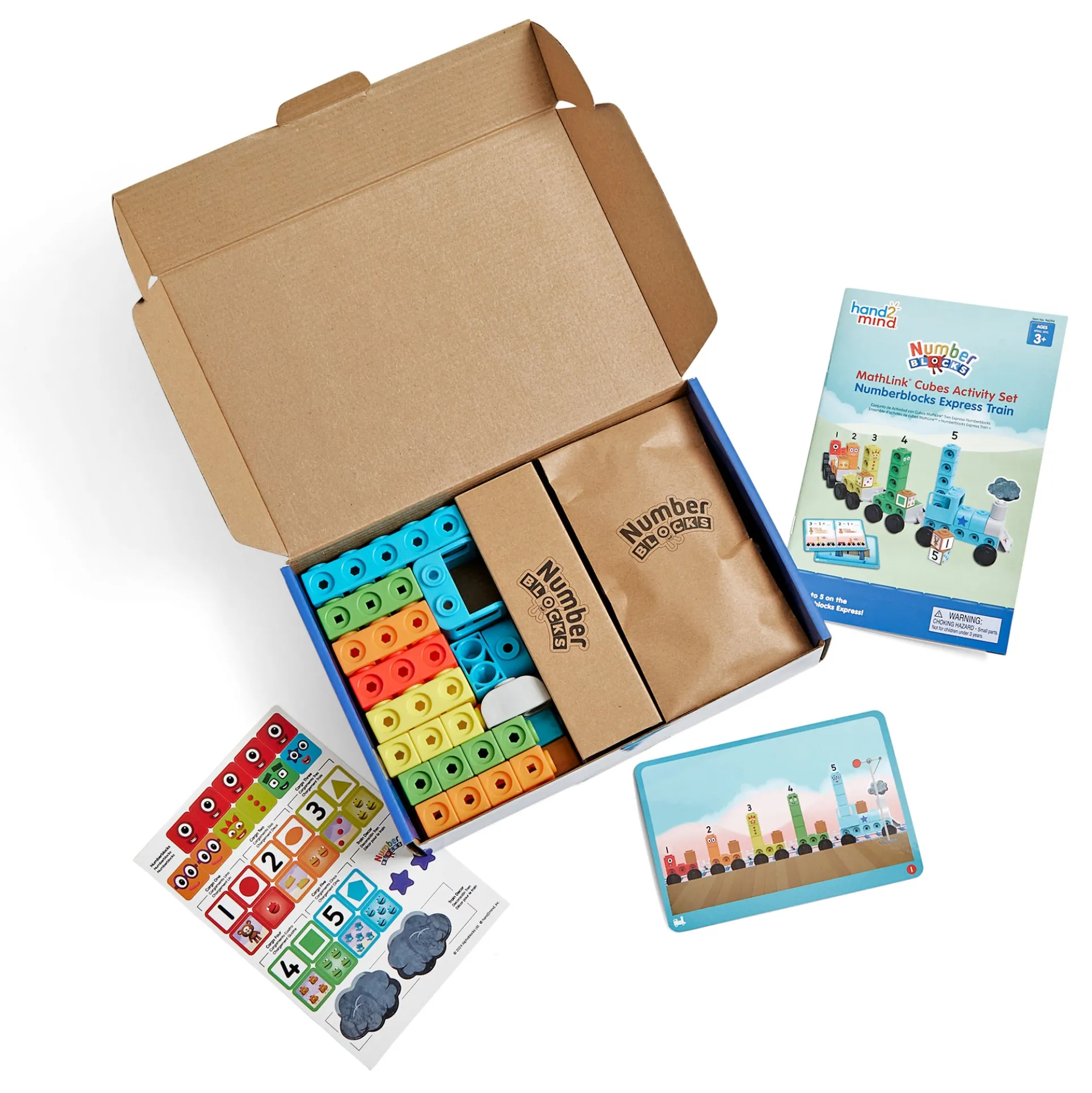Hand2Mind Numberblocks MathLink Cubes Express Train Activity Set