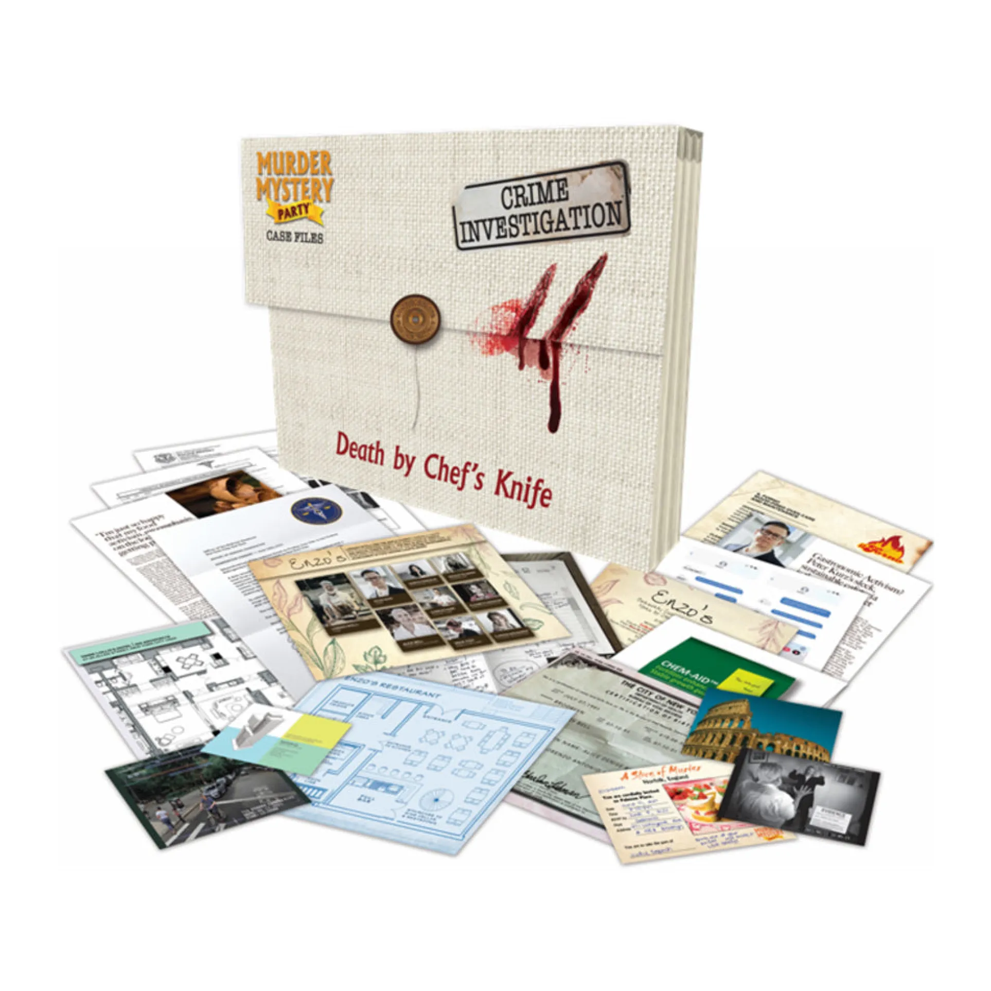 Murder Mystery Party Case Files: Death By Chef's Knife Interactive Game