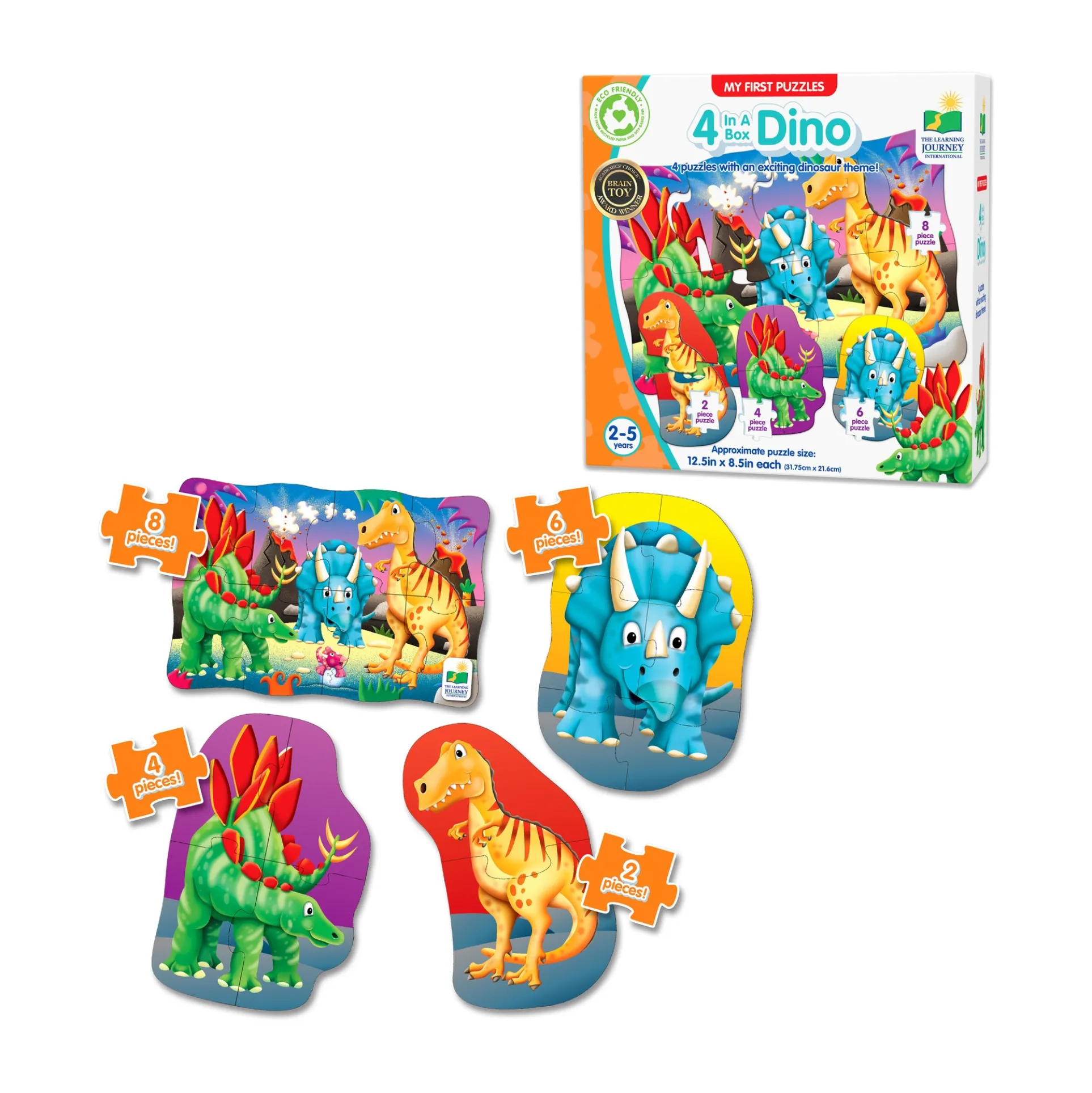 My First Puzzles Dino Adventure 4-in-1 Puzzle Set