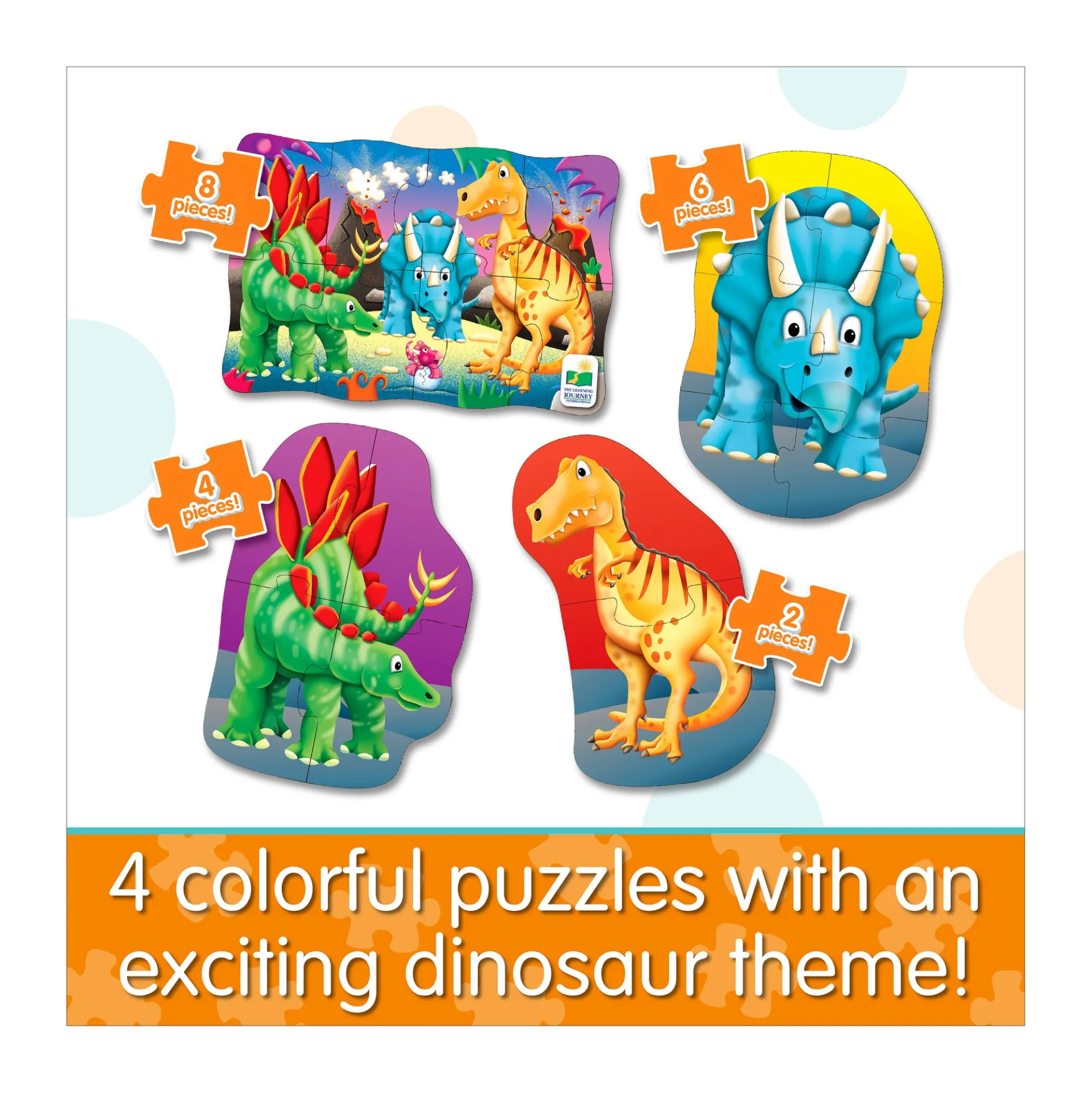 My First Puzzles Dino Adventure 4-in-1 Puzzle Set