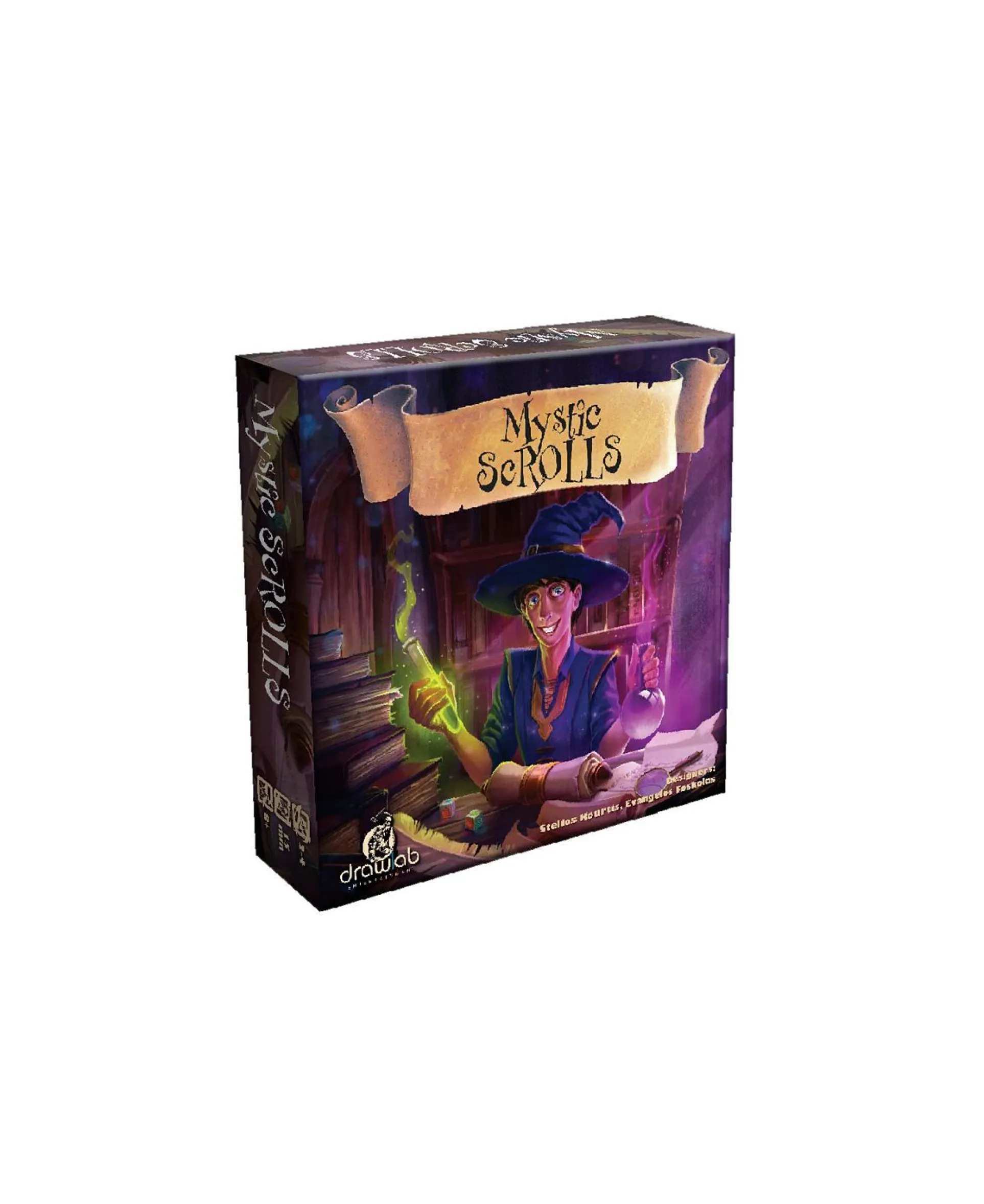 Mystic ScROLLS Wizard Duel Dice Board Game