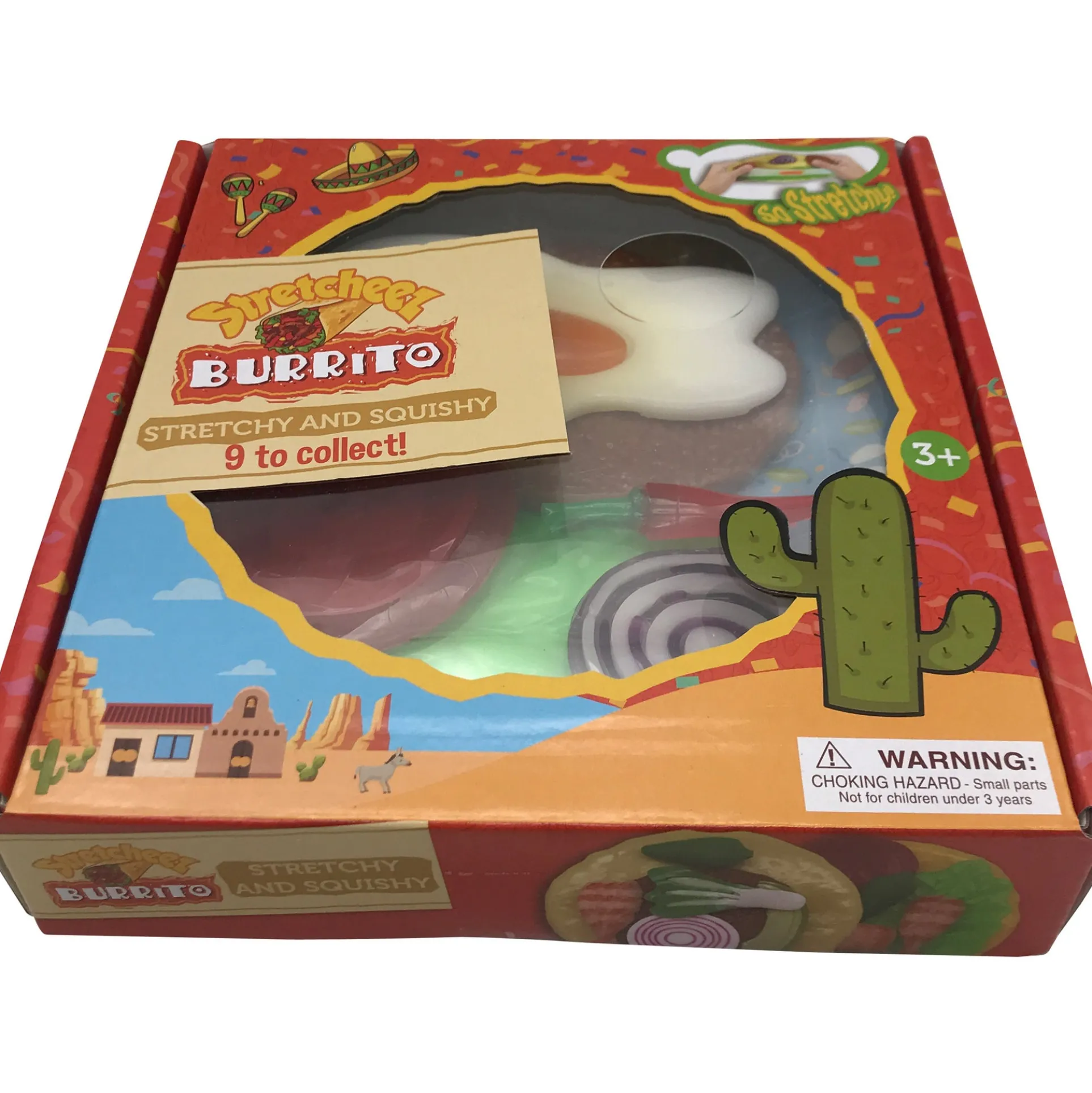 Stretcheez Burrito - Surprise Toppings Stretchy Toy Food Set, Roleplay Age 3+
