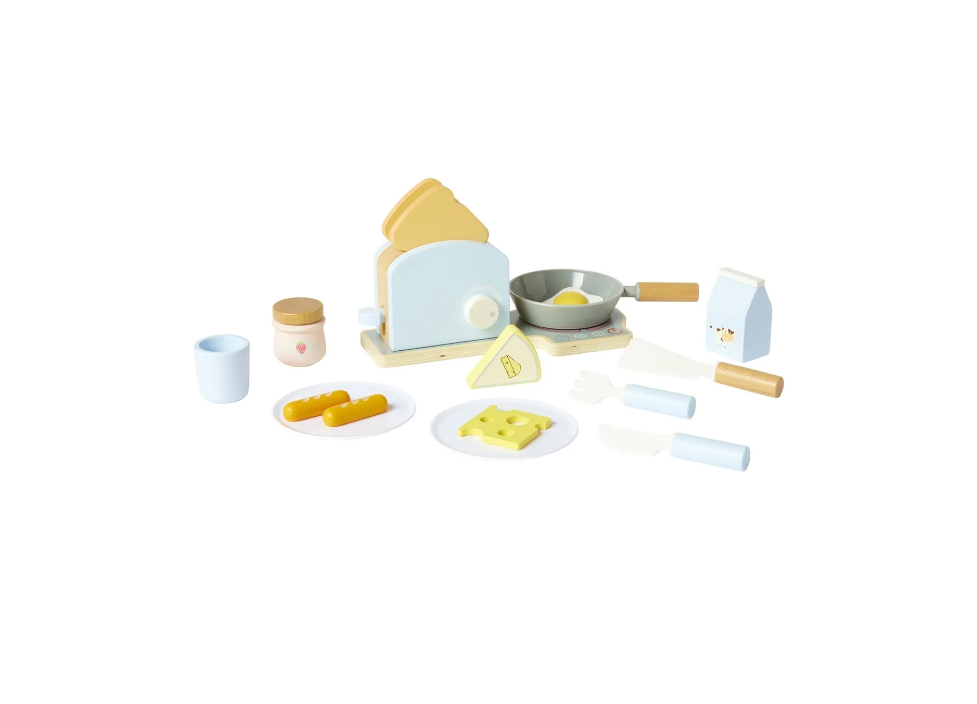 Imaginarium 18 Pc Wooden Breakfast Making Set