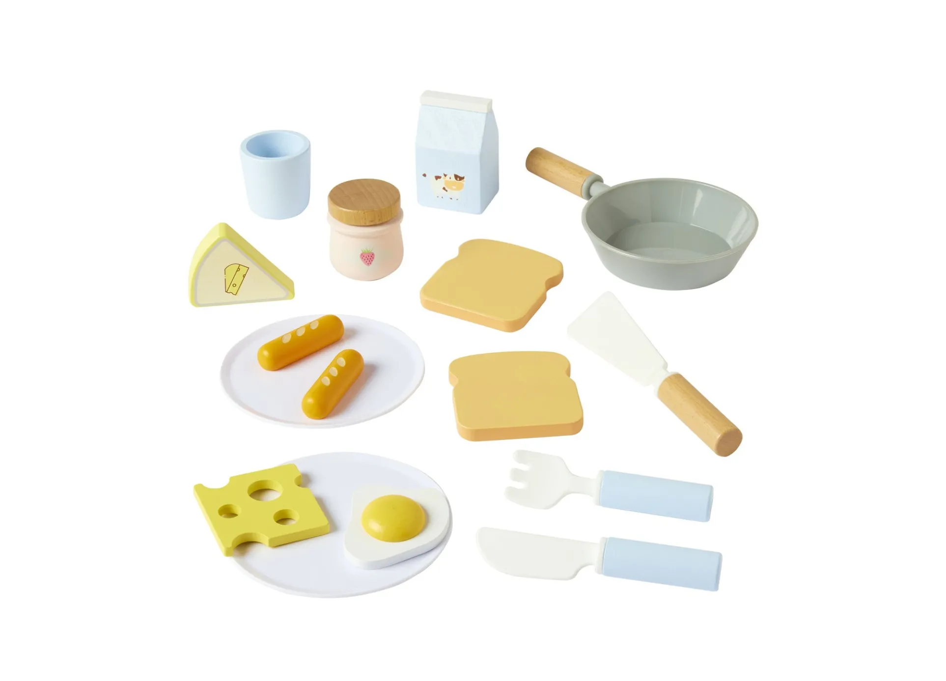 Imaginarium 18 Pc Wooden Breakfast Making Set
