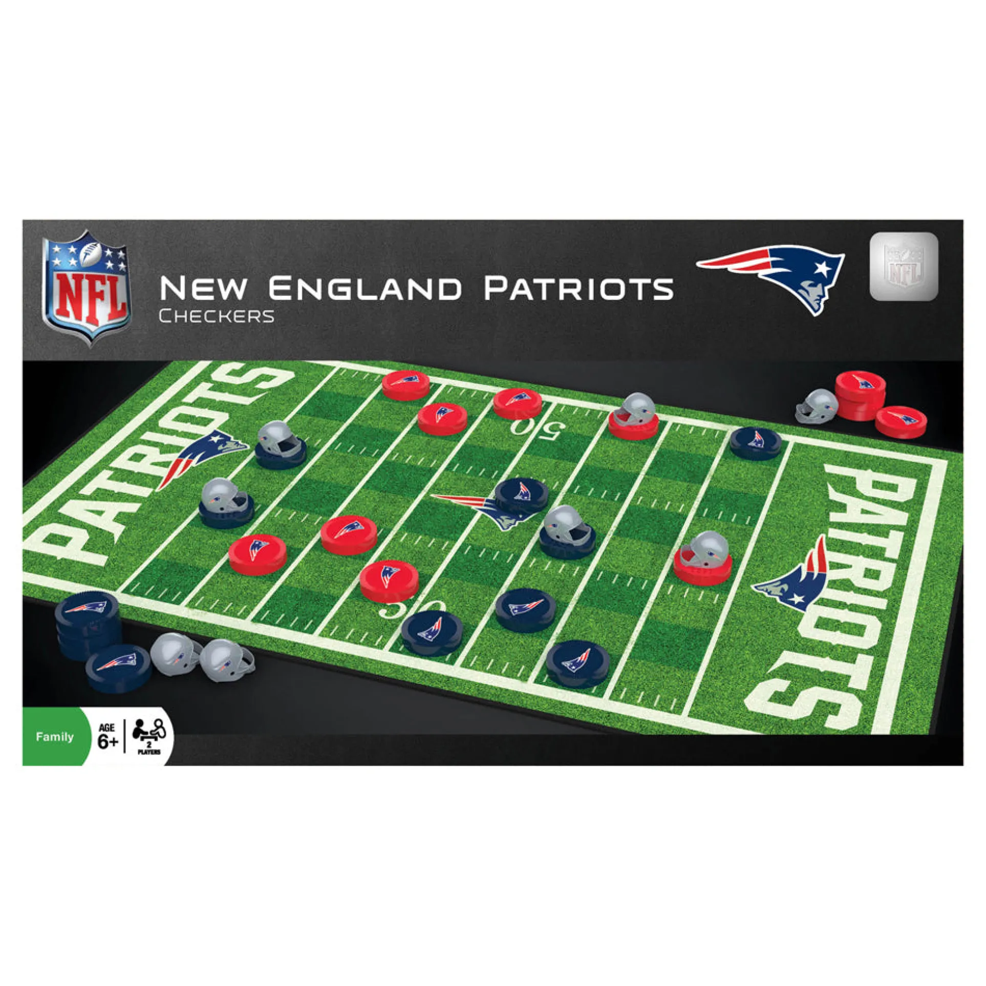 New England Patriots NFL Checkers Game Set by Masterpieces