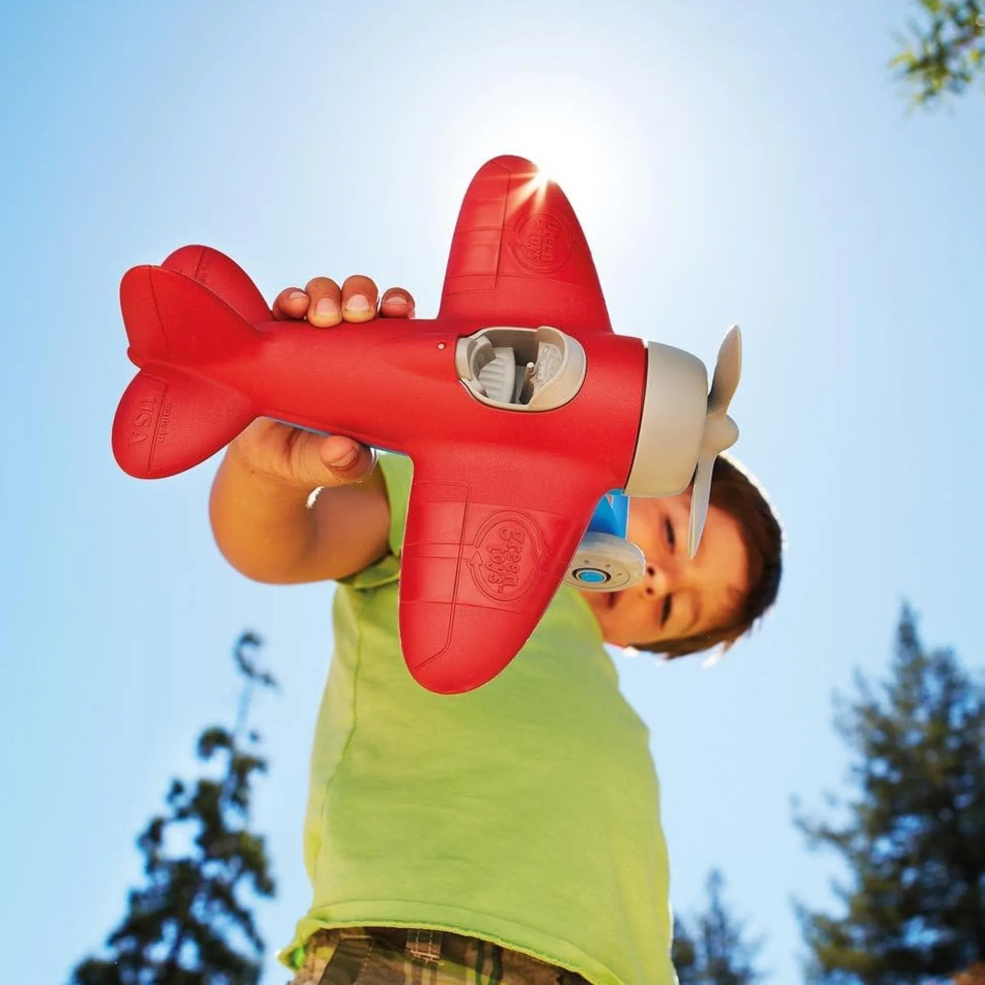 Green Toys Eco-Friendly Red Airplane for Children - BPA & Phthalates Free