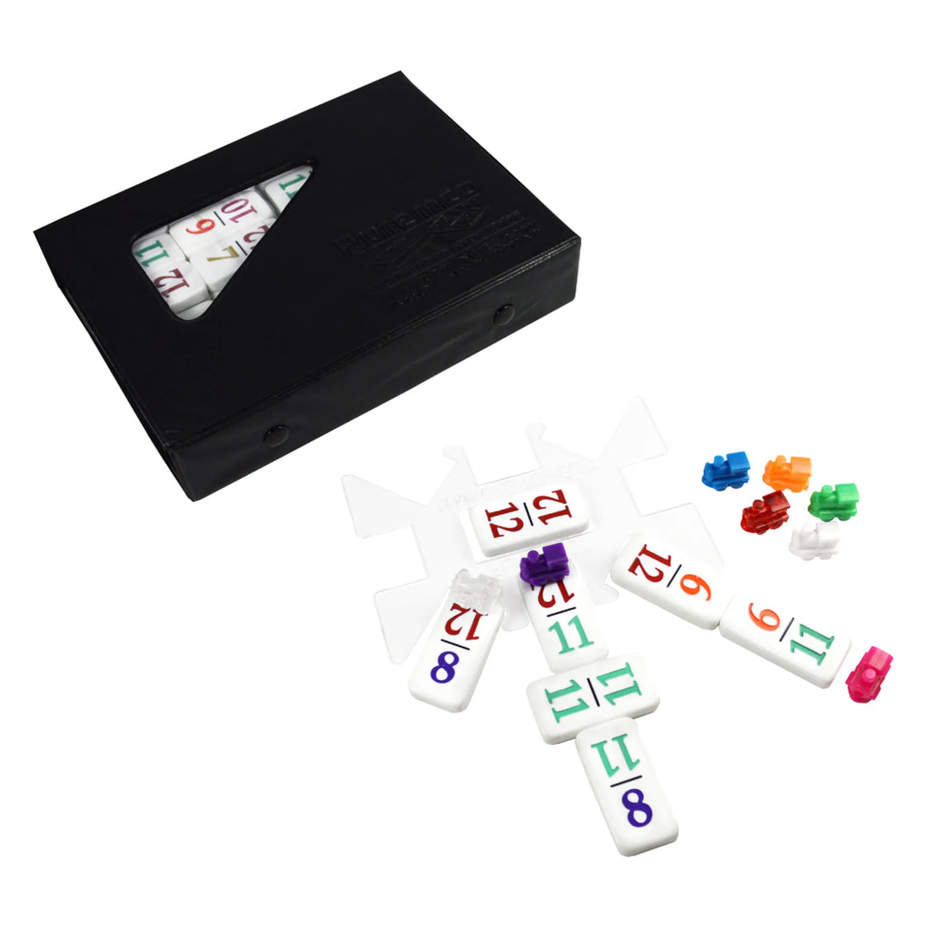 Number Dominoes Premium Double 12 Set with Color-Coded Tiles