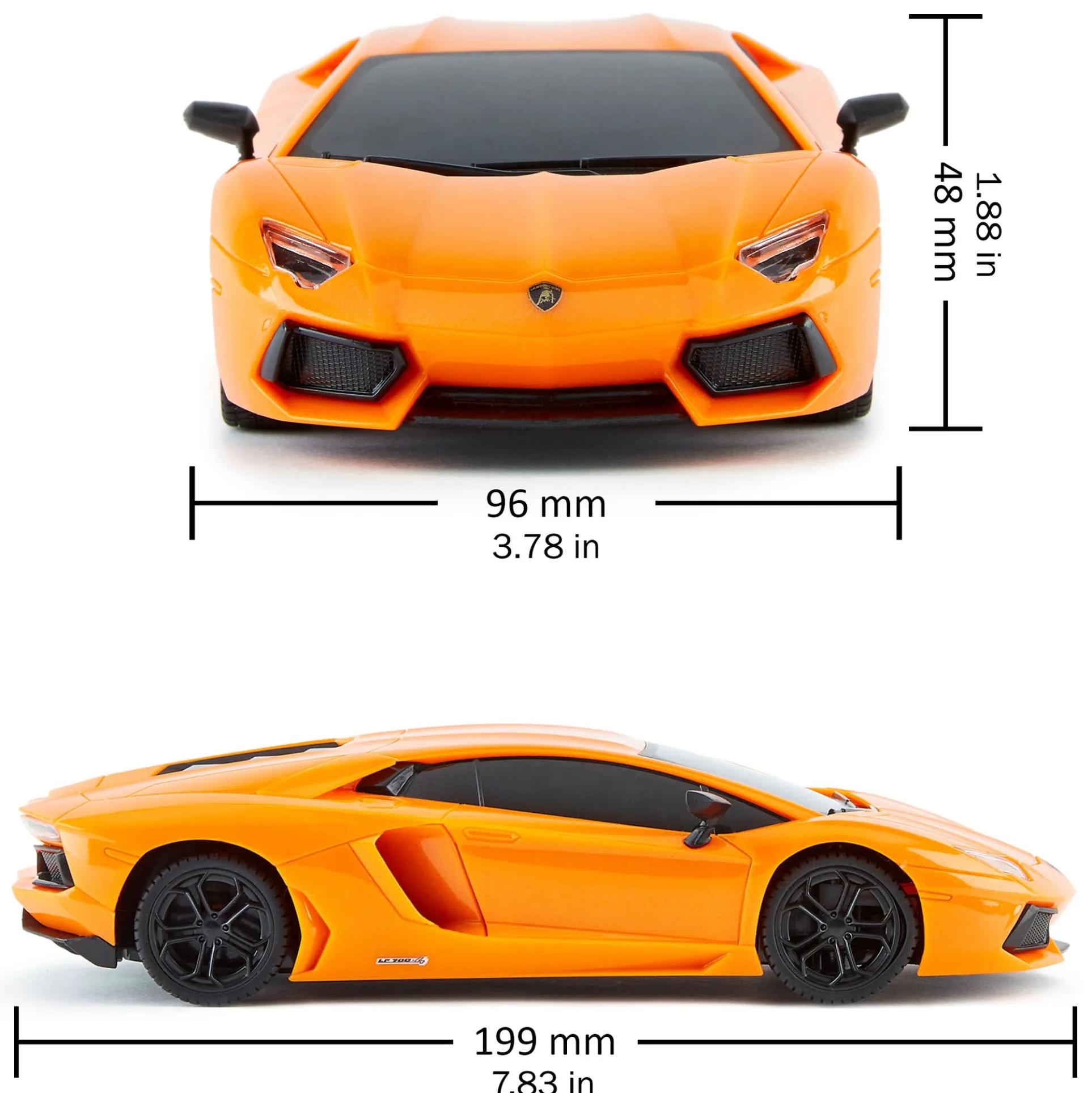 CMJ RC Lamborghini LP700-4 - Orange - 1:24 Scale - 2.4GHz Remote Control Car with LED Headlights