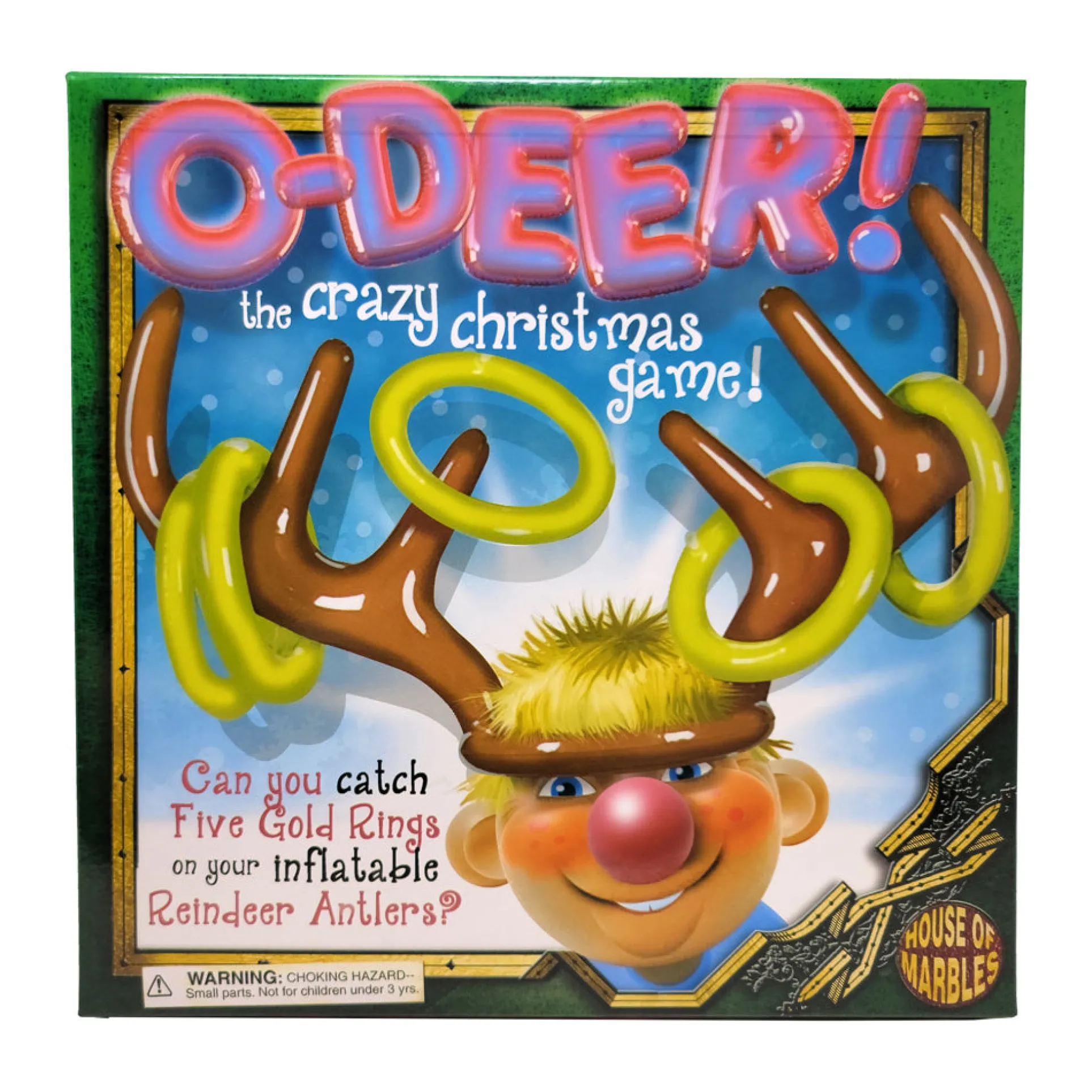 O-Deer! Inflatable Reindeer Antlers Ring Toss Christmas Game