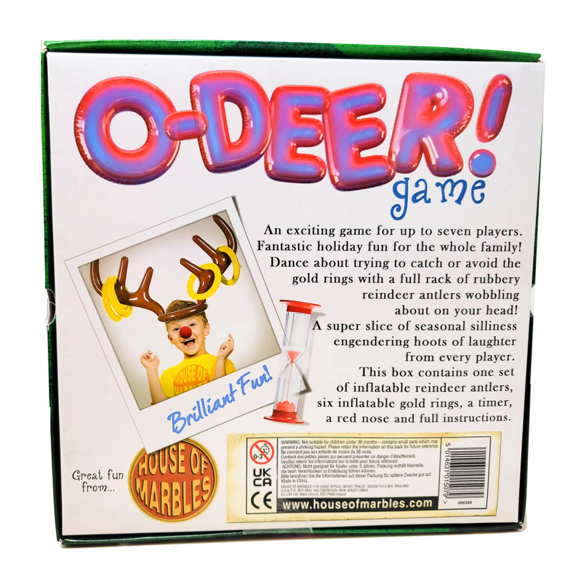 O-Deer! Inflatable Reindeer Antlers Ring Toss Christmas Game