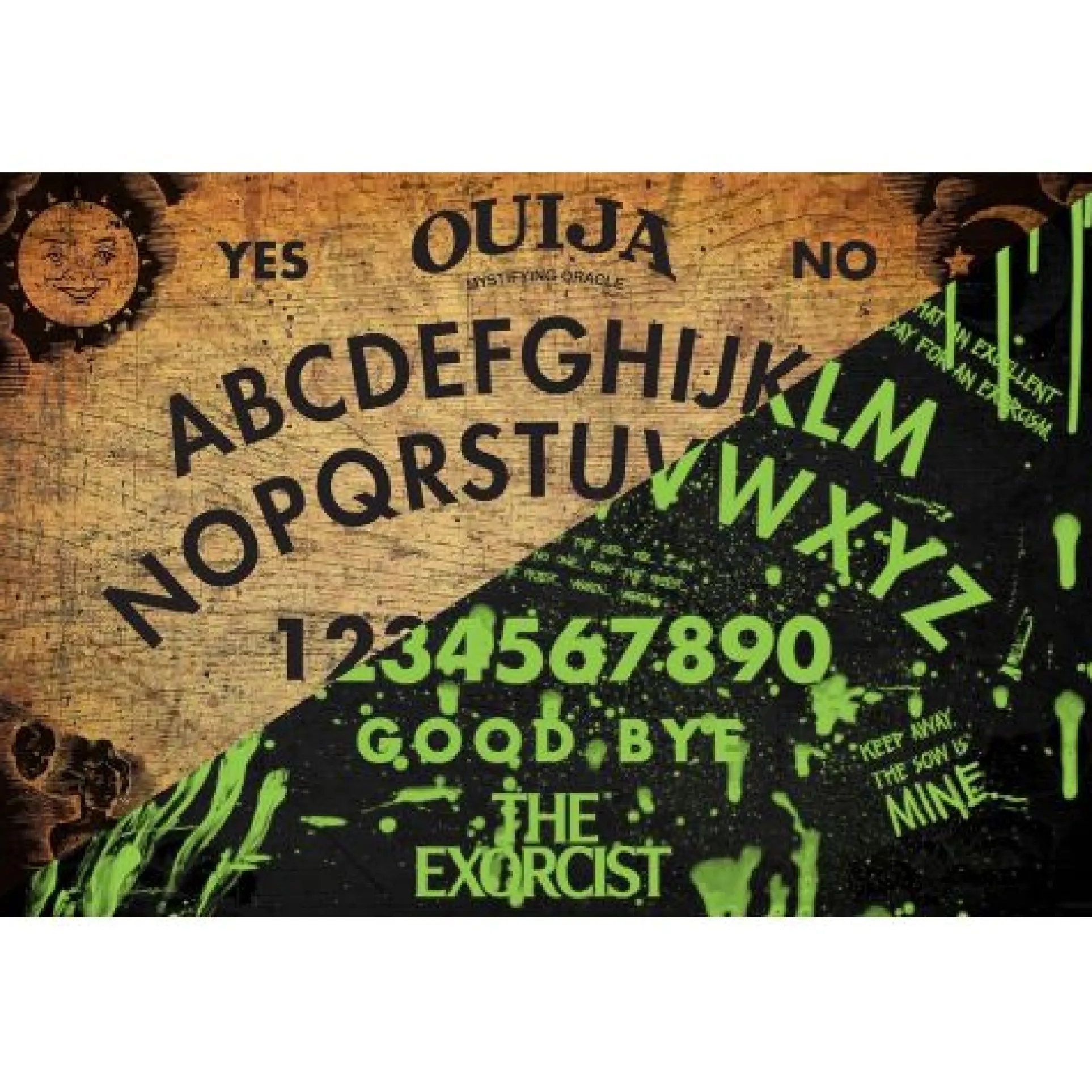 Ouija The Exorcist Game Officially Licensed Glow-in-the-Dark Board