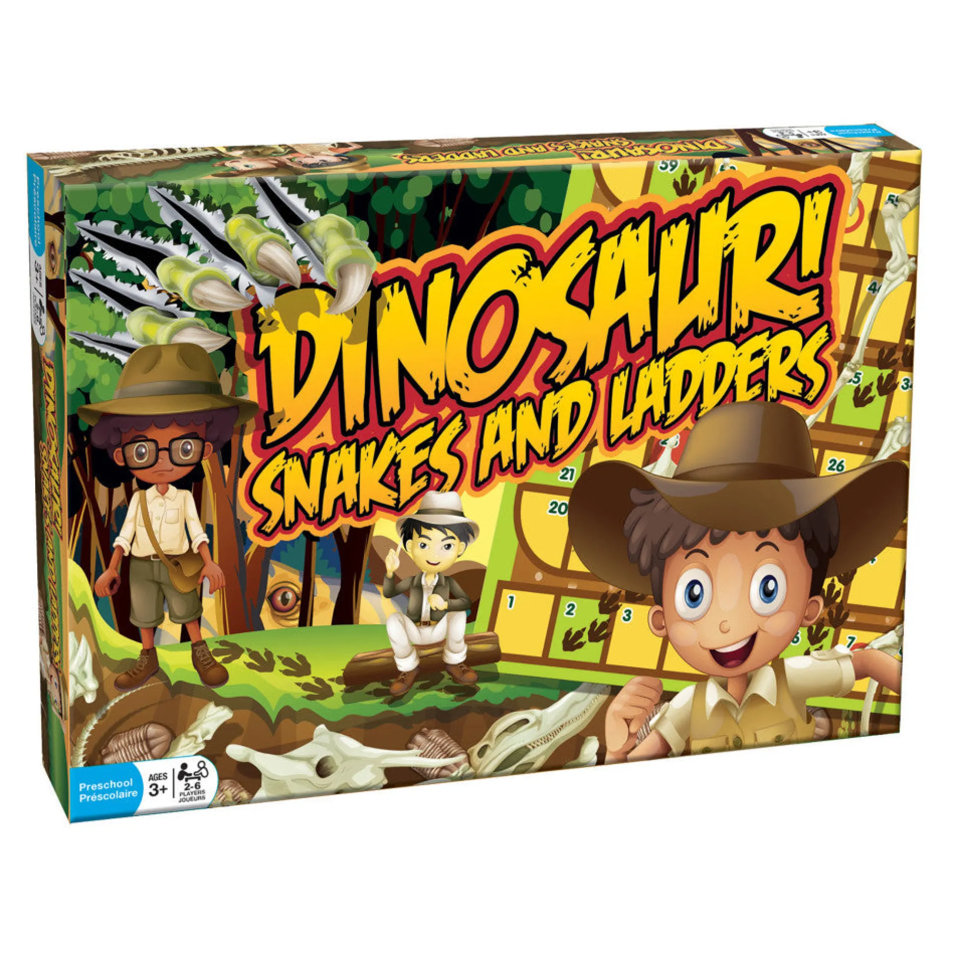 Outset Media Dinosaur Snakes and Ladders Board Game