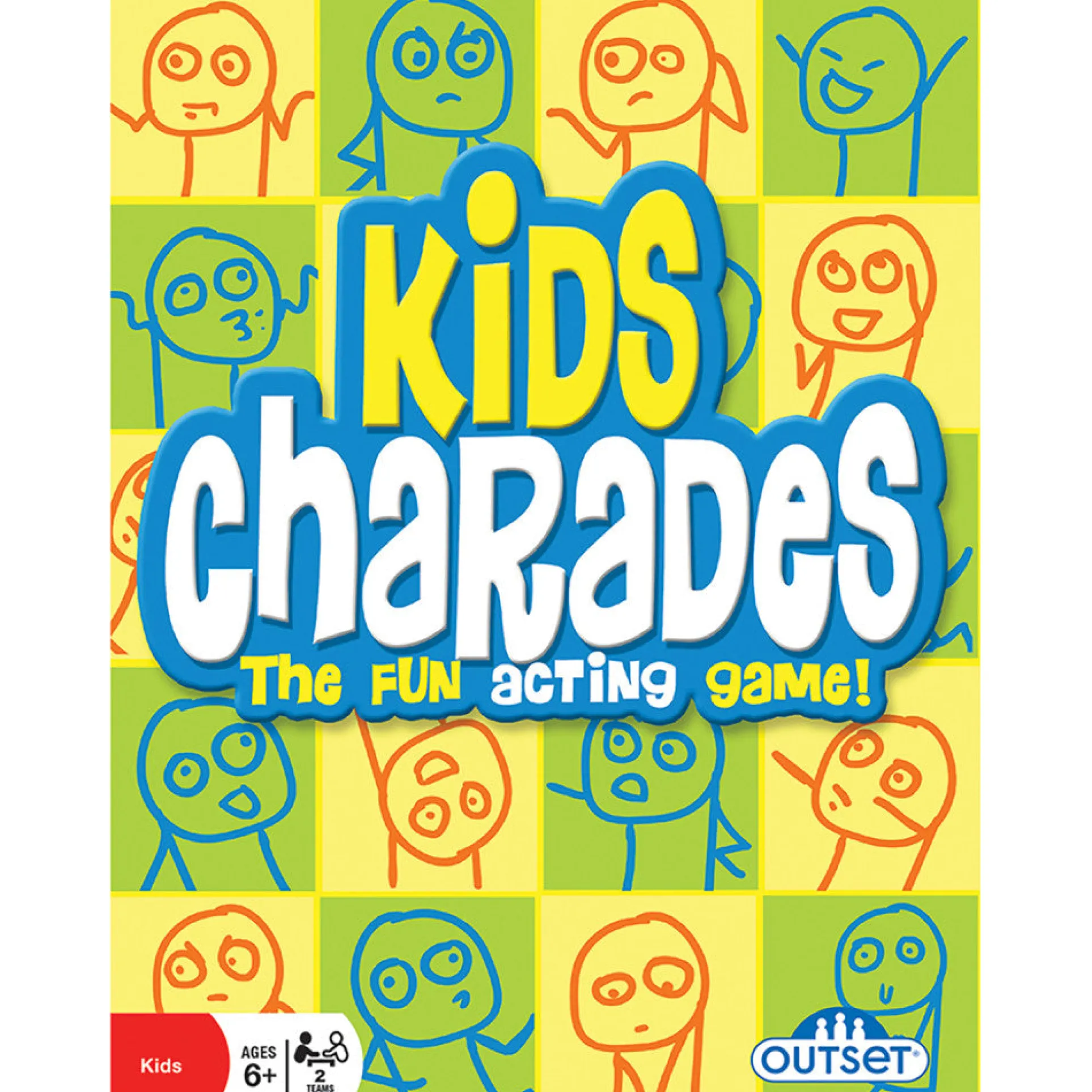 Outset Media Kids Charades Game - New Box Size, 300 Fun Options for Ages 6+