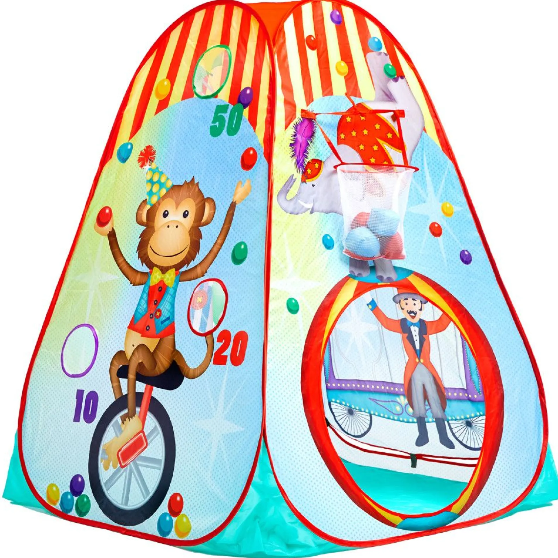 Fun2Give Pop-it-Up Circus Activity Play Tent ‚Äì Colorful Imaginative Playhouse
